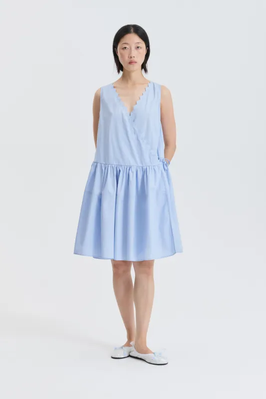 CBGEN | DRESS EMBROIDERED COTTON LIGHT BLUE made by Cecilie Bahnsen