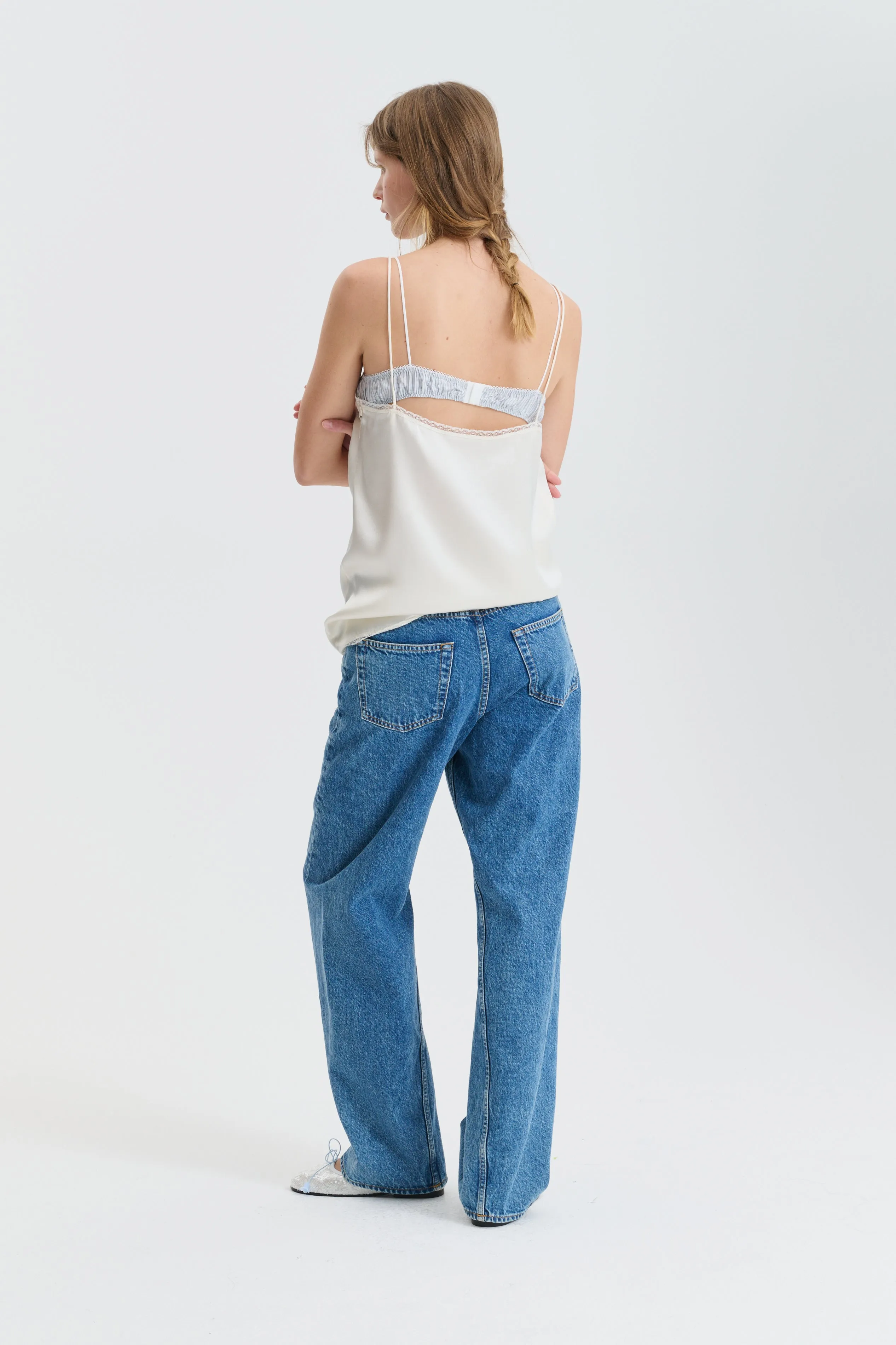 CBGAZANIA | TOP DOUBLE FACE SILK ECRU sold by Cecilie Bahnsen product image thumbnail 3