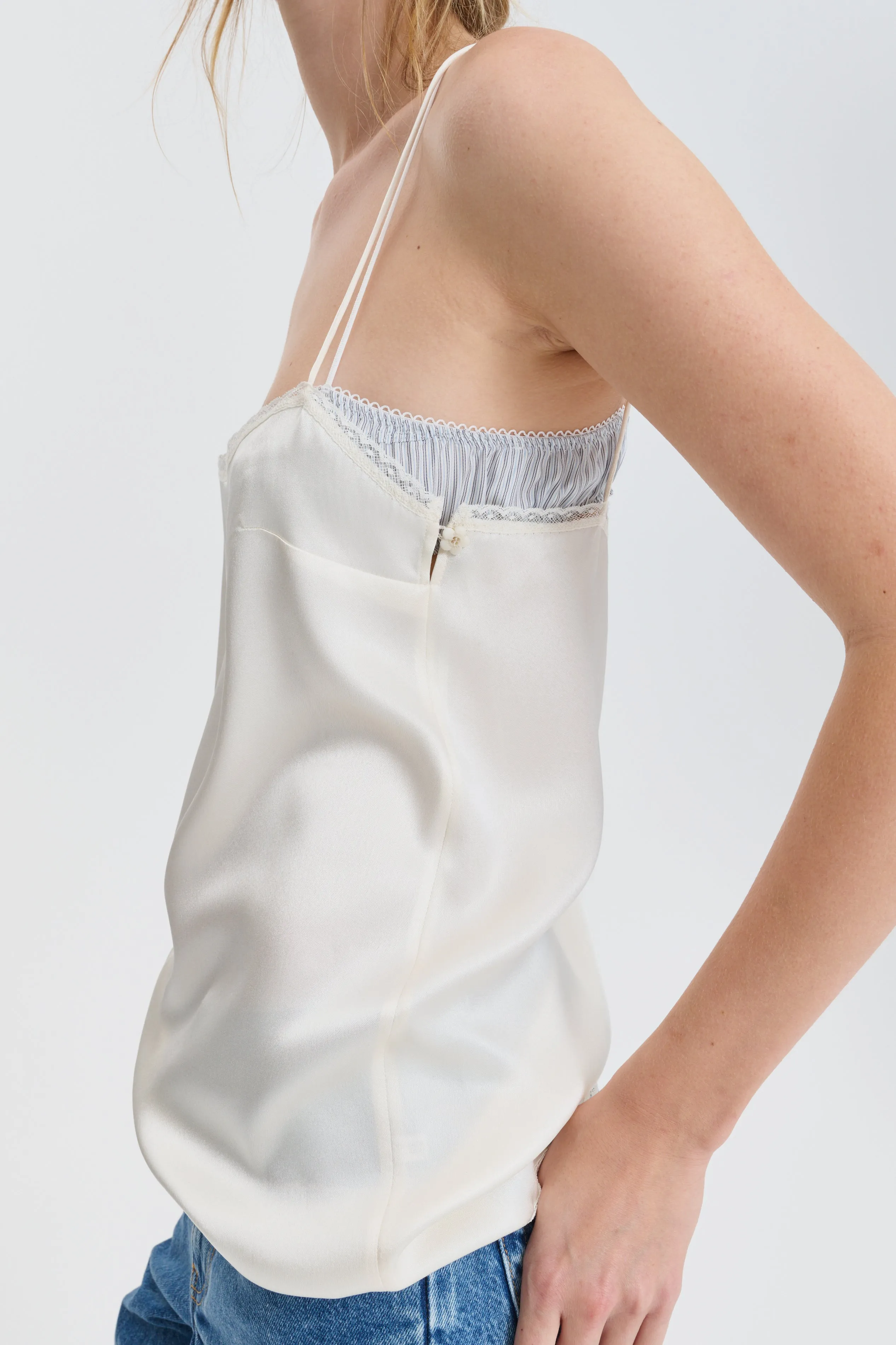 CBGAZANIA | TOP DOUBLE FACE SILK ECRU sold by Cecilie Bahnsen product image thumbnail 2