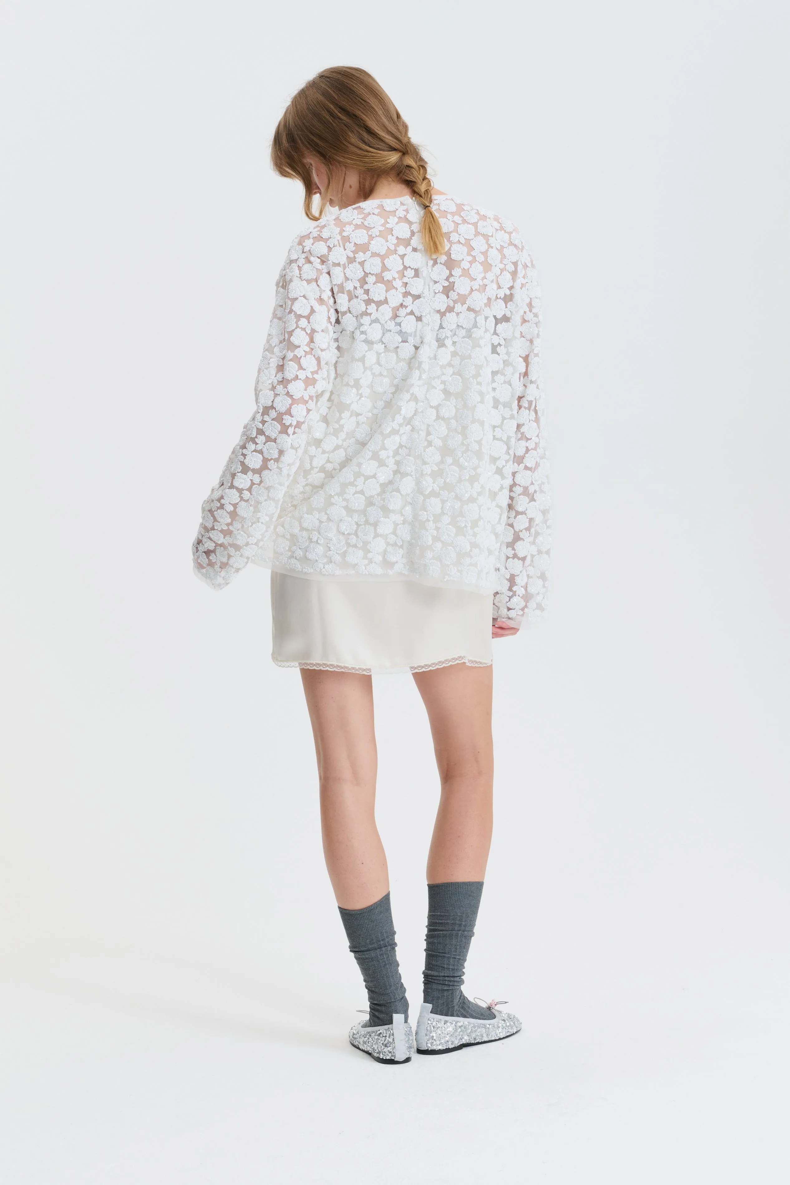 CBGROUPIE | BLOUSE LETITIA SEQUINS WHITE sold by Cecilie Bahnsen product image thumbnail 4