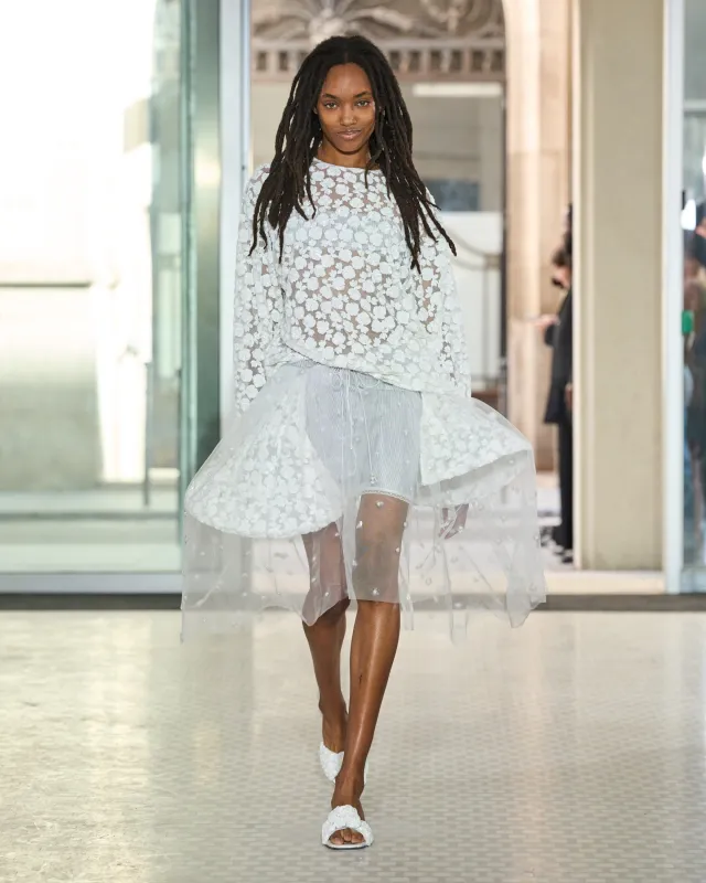 CBGROUPIE | BLOUSE LETITIA SEQUINS WHITE made by Cecilie Bahnsen