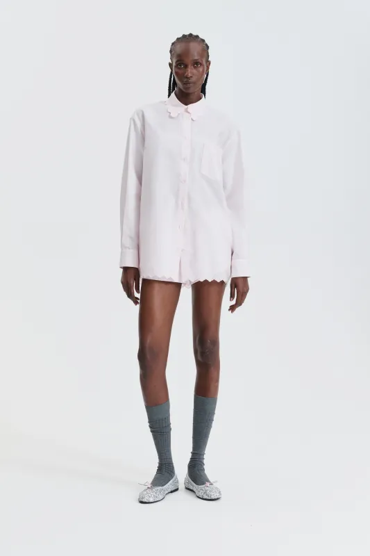 CBGEVIN | SHIRT EMBROIDERED COTTON LIGHT PINK made by Cecilie Bahnsen