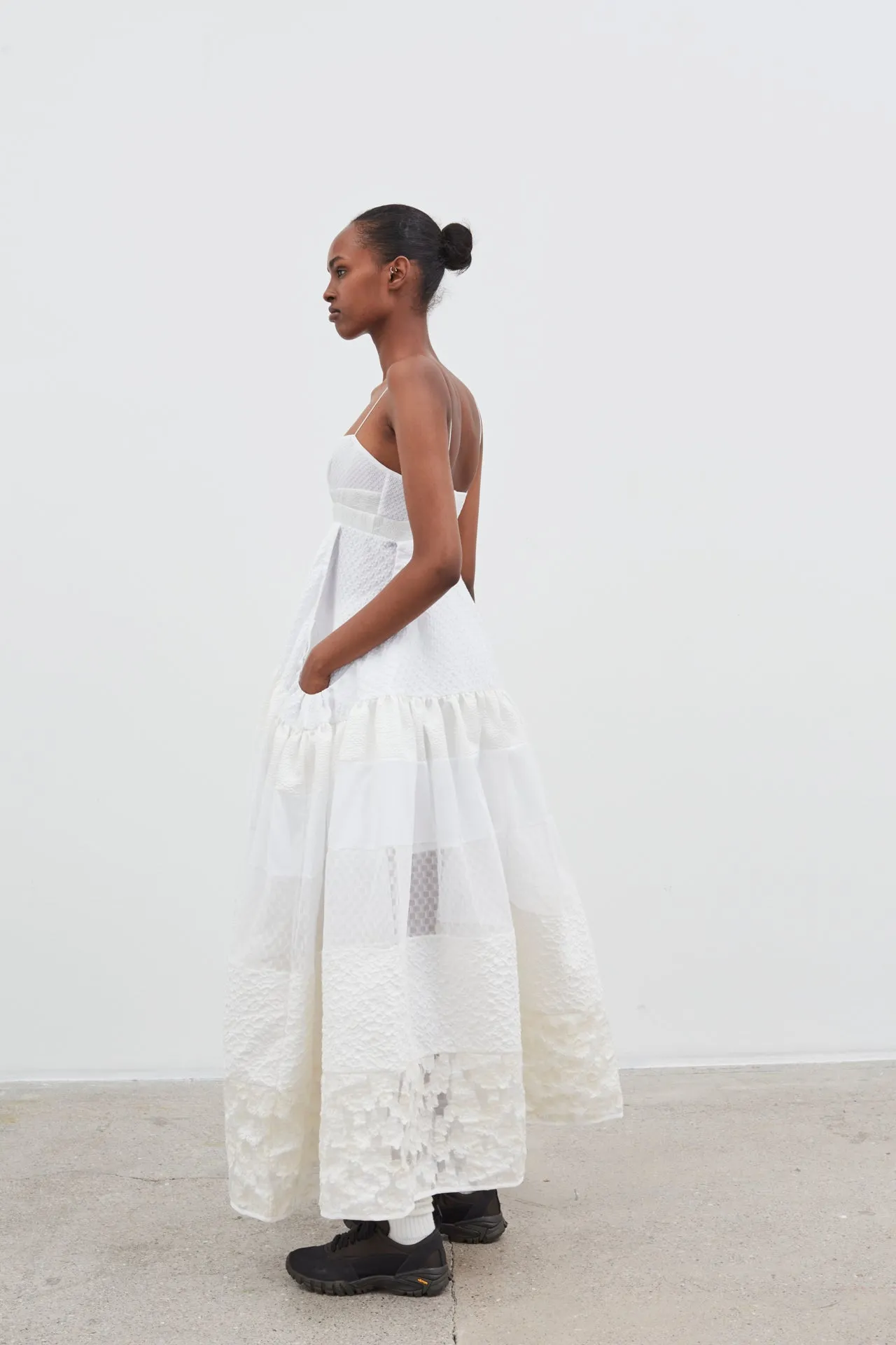 CILLE | DRESS PLETHORA PATCHWORK ECRU/WHITE sold by Cecilie Bahnsen product image thumbnail 2