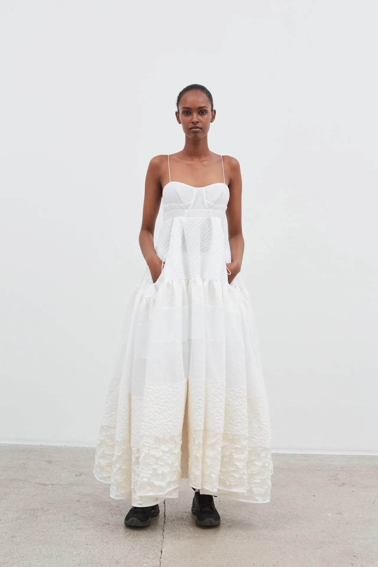 CILLE | DRESS PLETHORA PATCHWORK ECRU/WHITE sold by Cecilie Bahnsen product image thumbnail 3