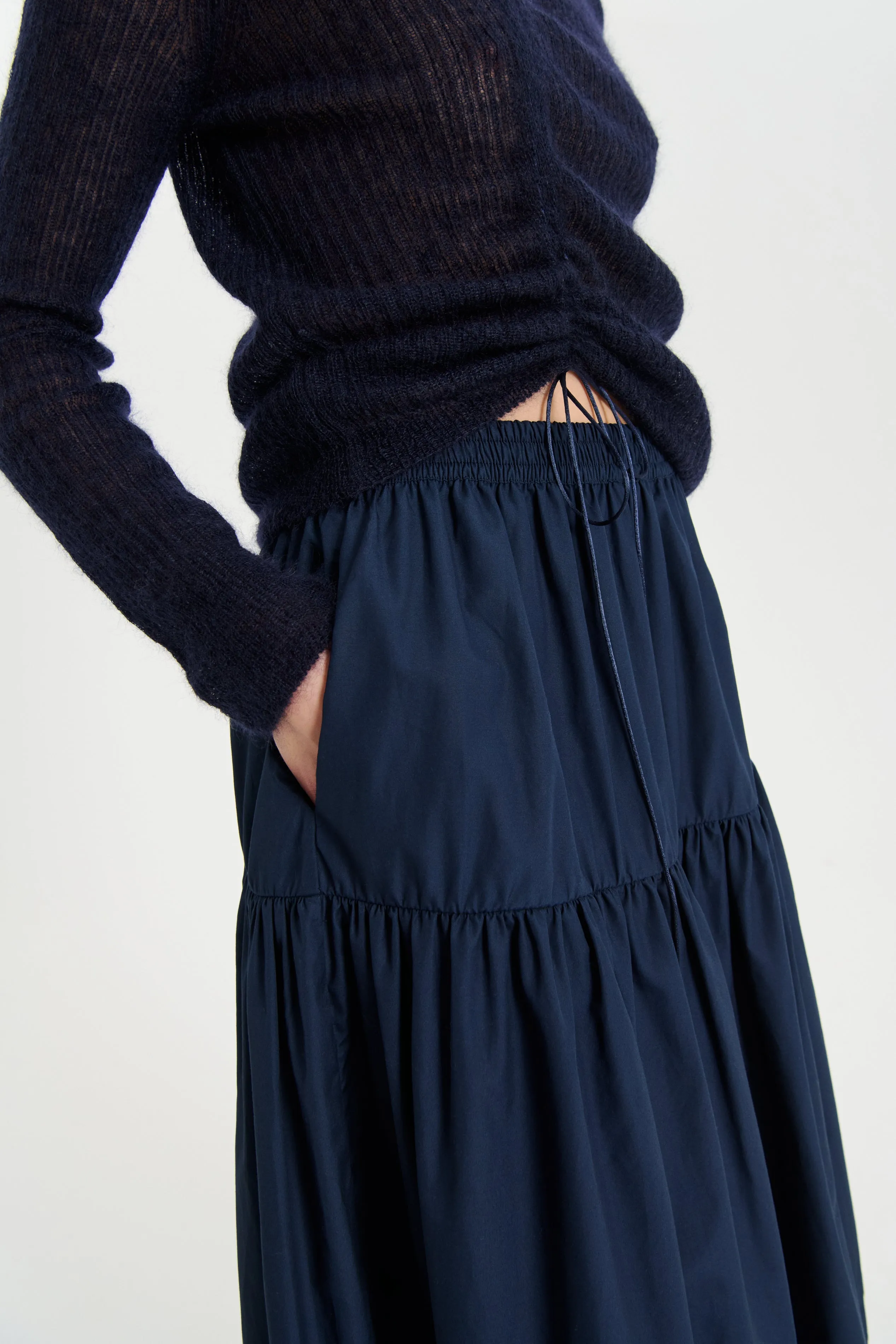 EIKO | SKIRT COTTON NAVY sold by Cecilie Bahnsen product image thumbnail 2