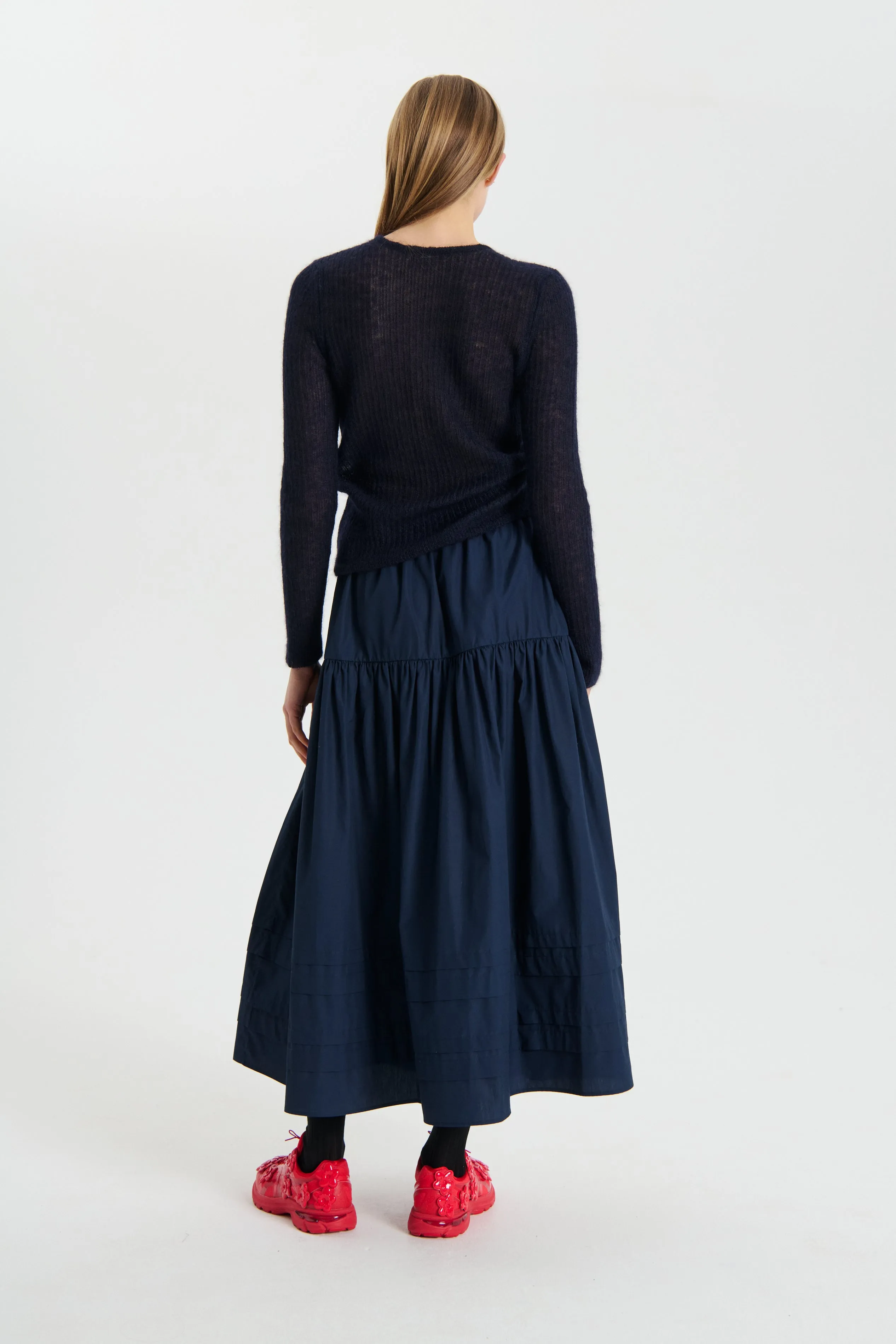 EIKO | SKIRT COTTON NAVY sold by Cecilie Bahnsen product image thumbnail 3
