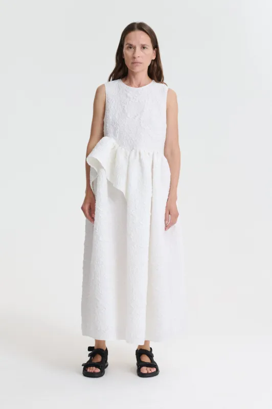 DITTE | DRESS BORAGE CLOQUÉ WHITE made by Cecilie Bahnsen