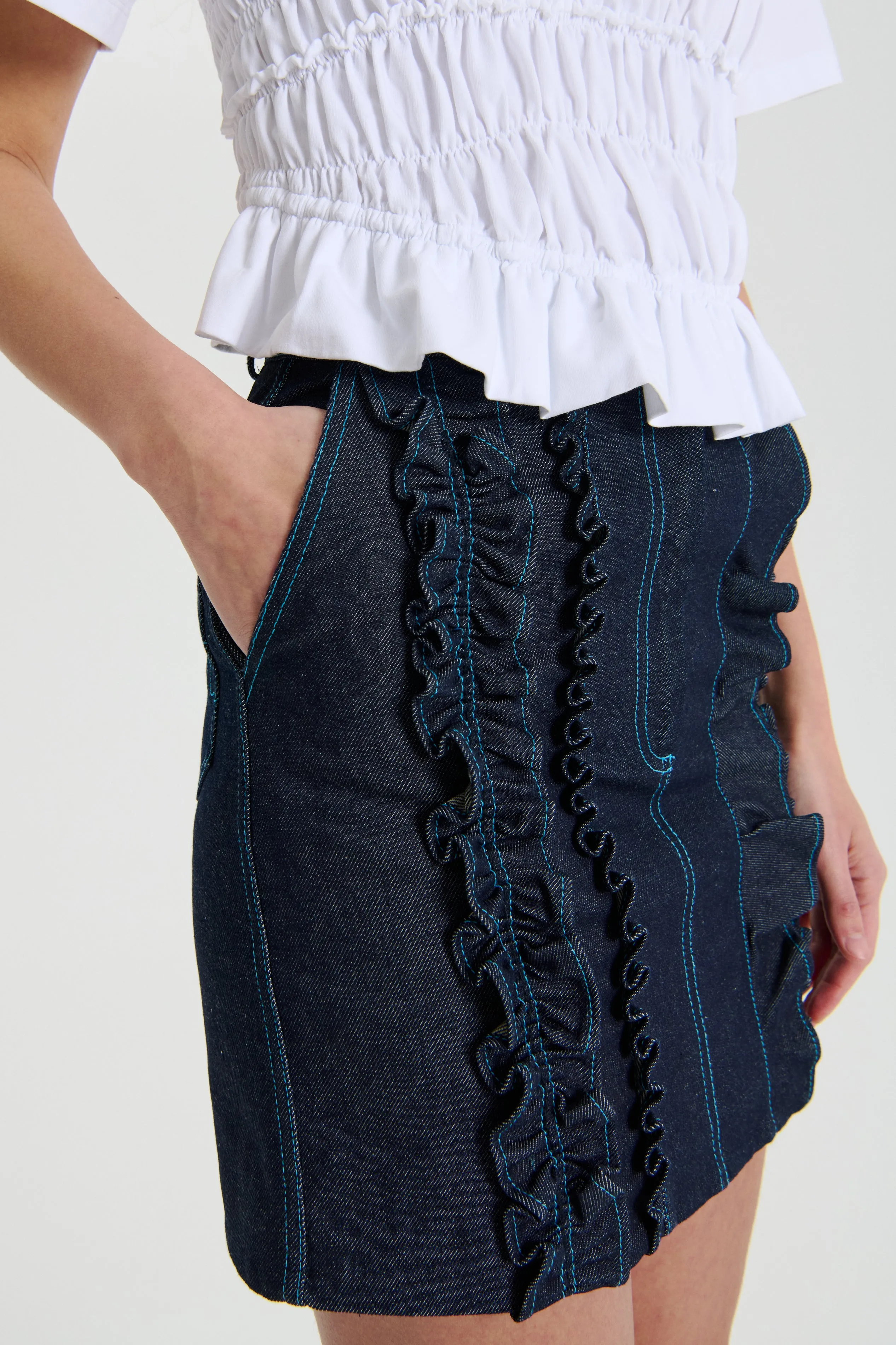 ODIN | SKIRT DENIM INDIGO sold by Cecilie Bahnsen product image thumbnail 3