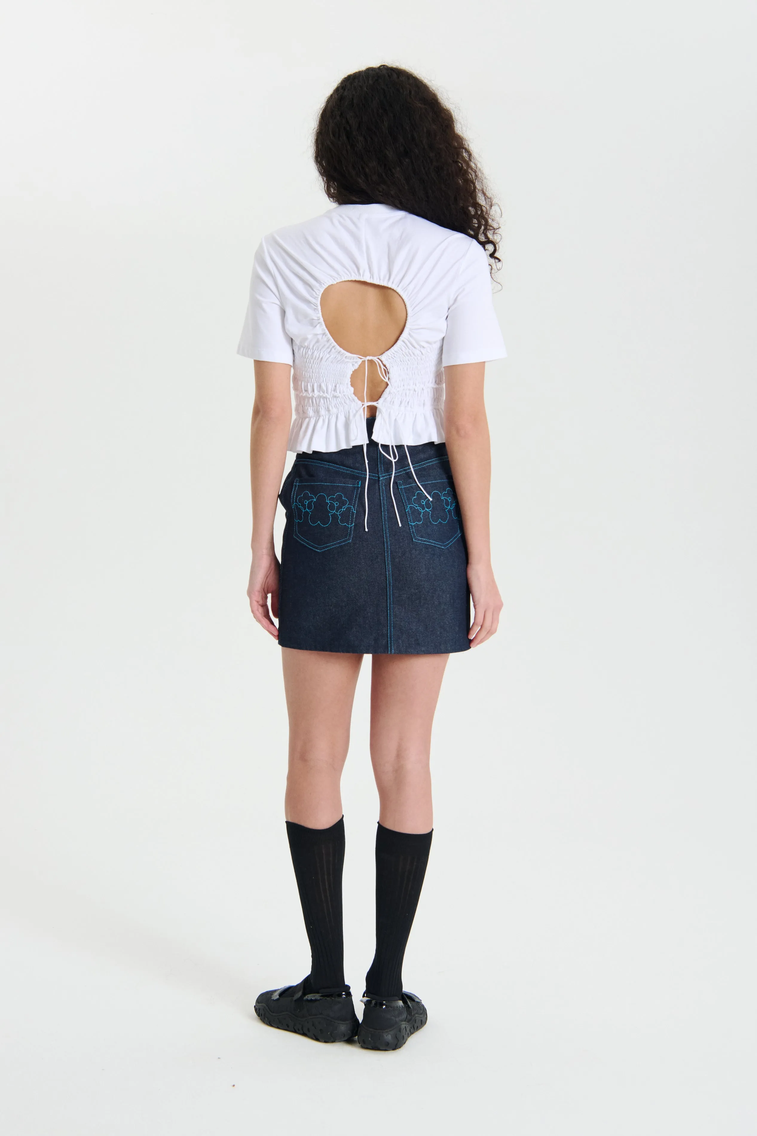 ODIN | SKIRT DENIM INDIGO sold by Cecilie Bahnsen product image thumbnail 2