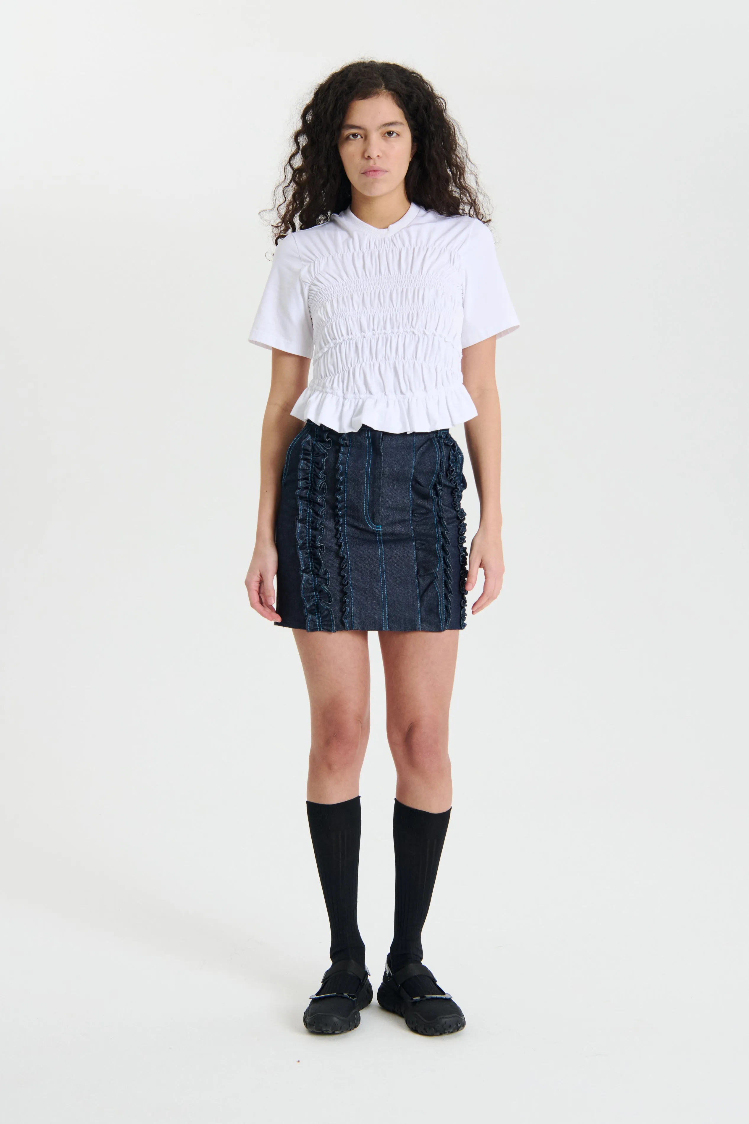 ODIN | SKIRT DENIM INDIGO sold by Cecilie Bahnsen