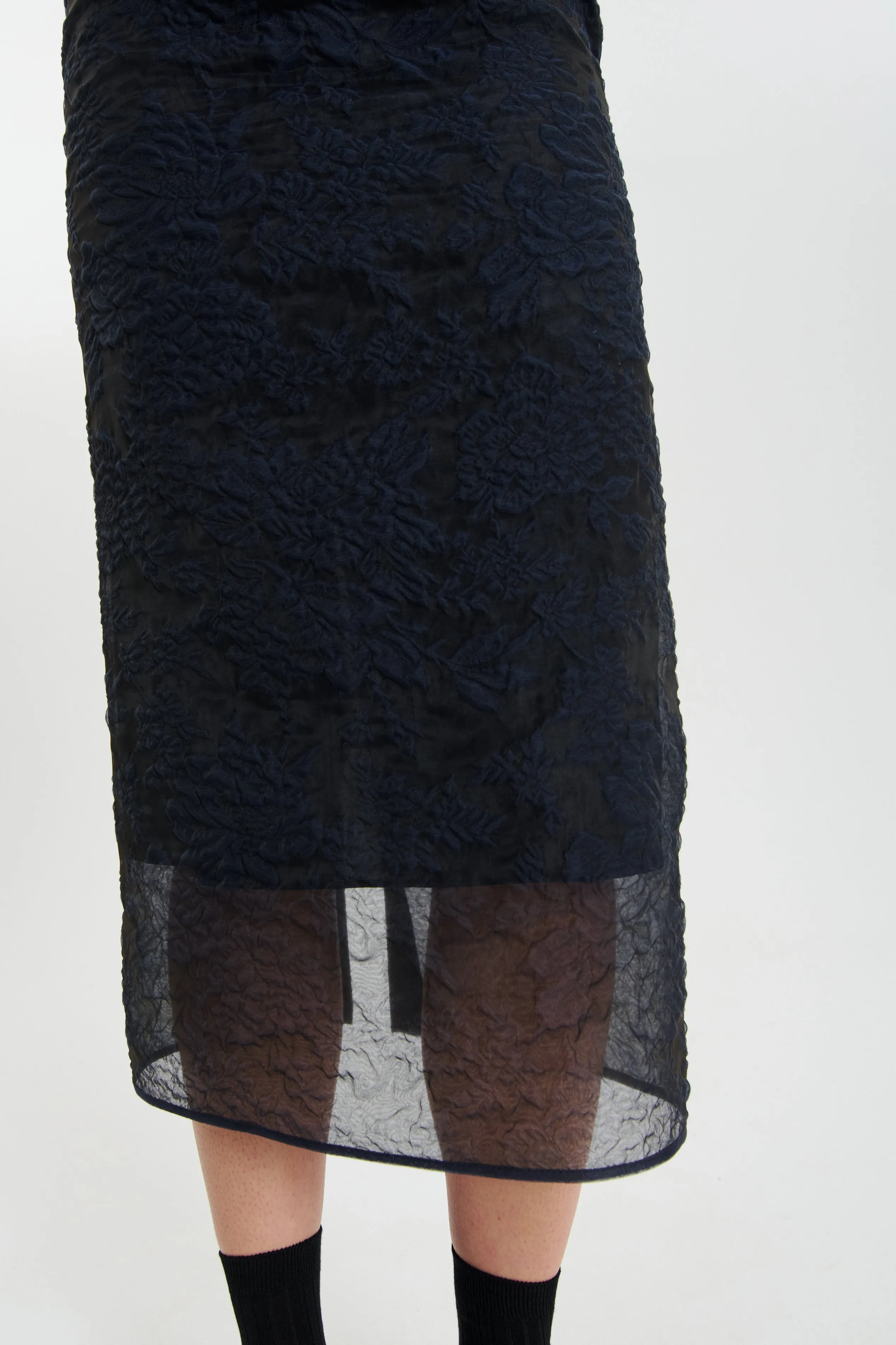 UKA | SKIRT POSY MATELASSÉ NAVY sold by Cecilie Bahnsen product image thumbnail 2