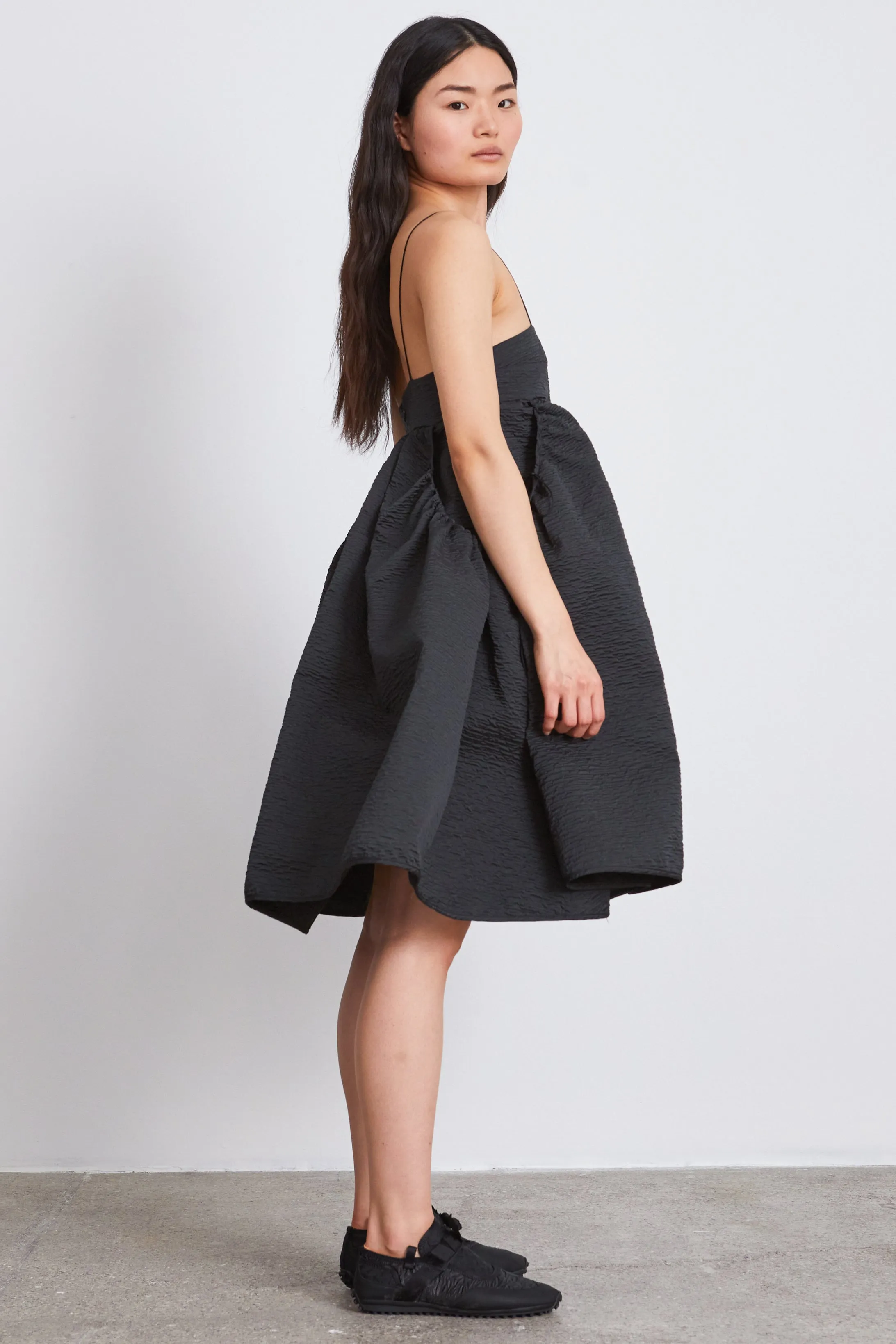 LISBETH | DRESS STRIA MATELASSÉ BLACK sold by Cecilie Bahnsen product image thumbnail 2