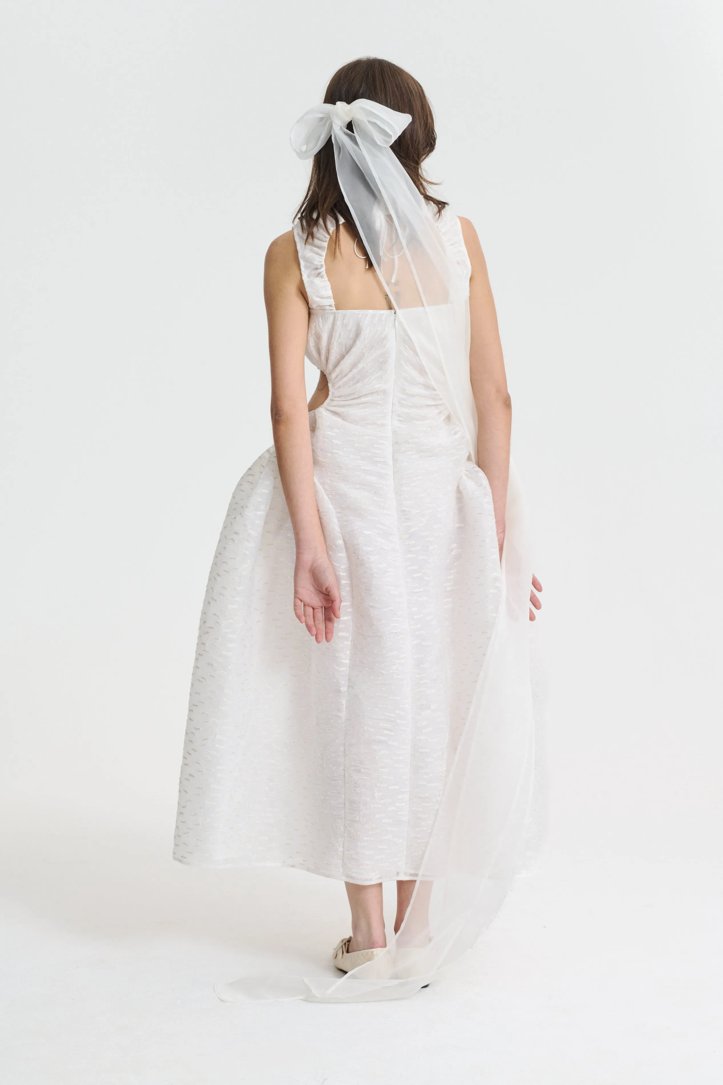 JUJU | DRESS PLEATED MARGUERITE WHITE/ECRU sold by Cecilie Bahnsen product image thumbnail 3