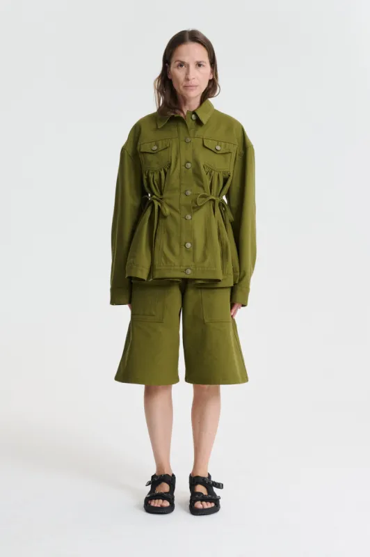 ALICE | JACKET DENIM OLIVE GREEN made by Cecilie Bahnsen