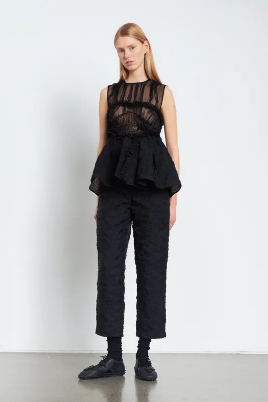 UBELLE | TOP KESWICK PUZZLE BLACK sold by Cecilie Bahnsen