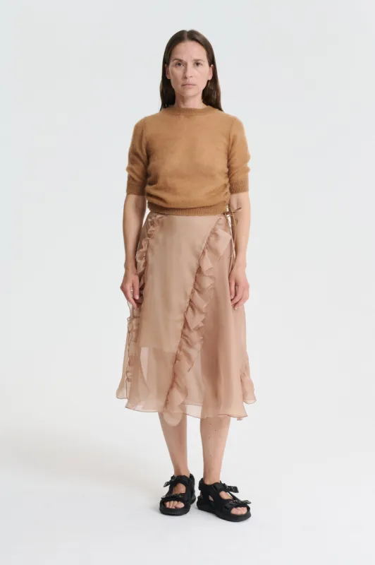 VIDEL | TOP MOHAIR KNIT CHESTNUT made by Cecilie Bahnsen