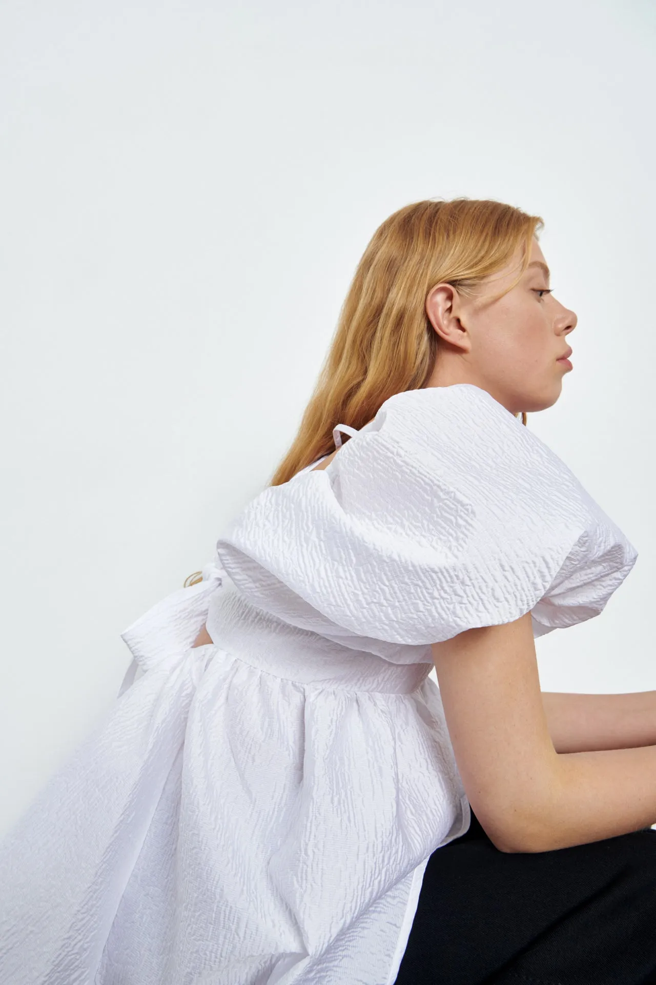 ALMA | TOP STRIA MATELASSÉ WHITE sold by Cecilie Bahnsen product image thumbnail 3