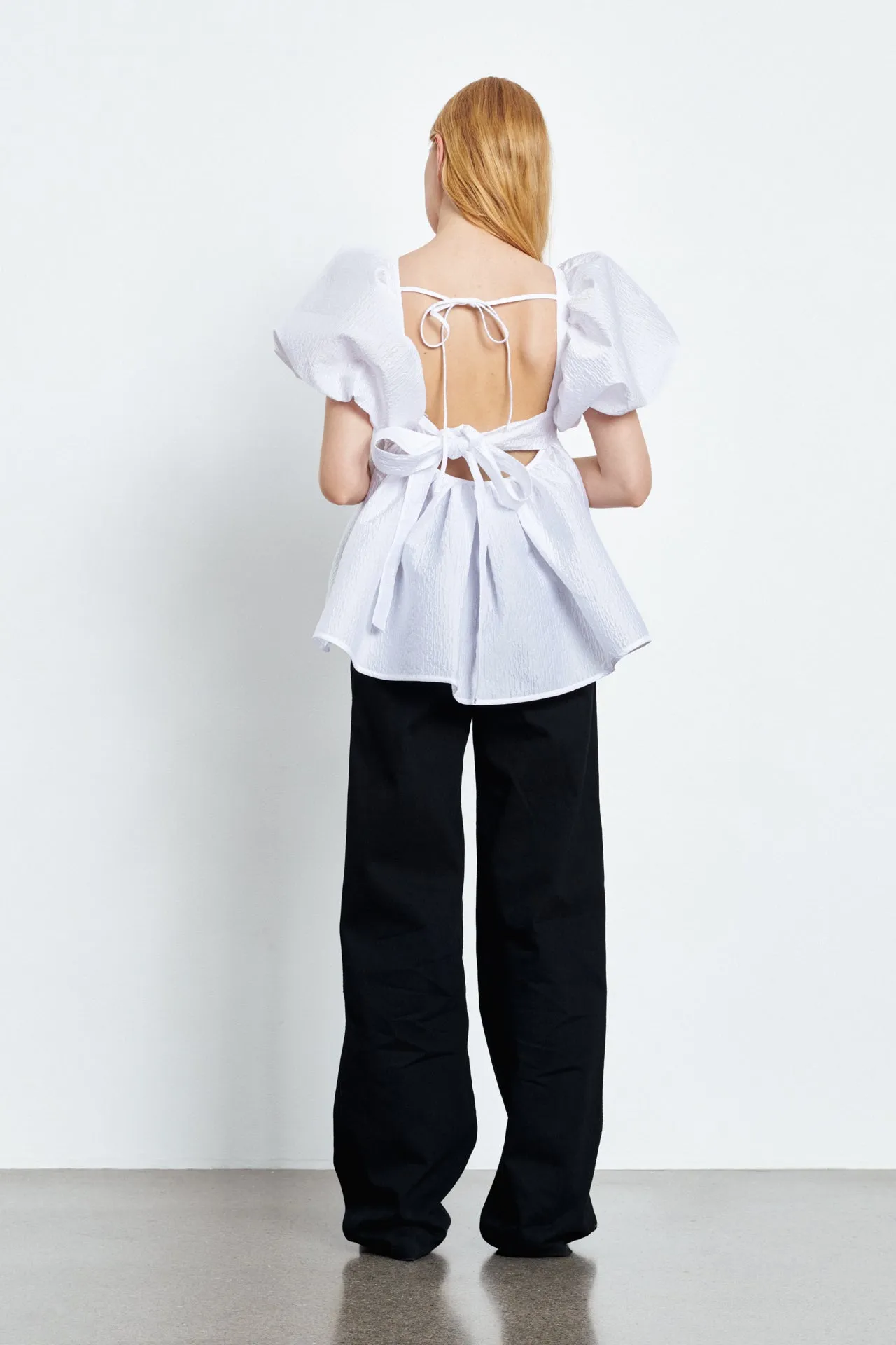 ALMA | TOP STRIA MATELASSÉ WHITE sold by Cecilie Bahnsen product image thumbnail 4