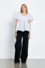 ALMA | TOP STRIA MATELASSE WHITE sold by Cecilie Bahnsen