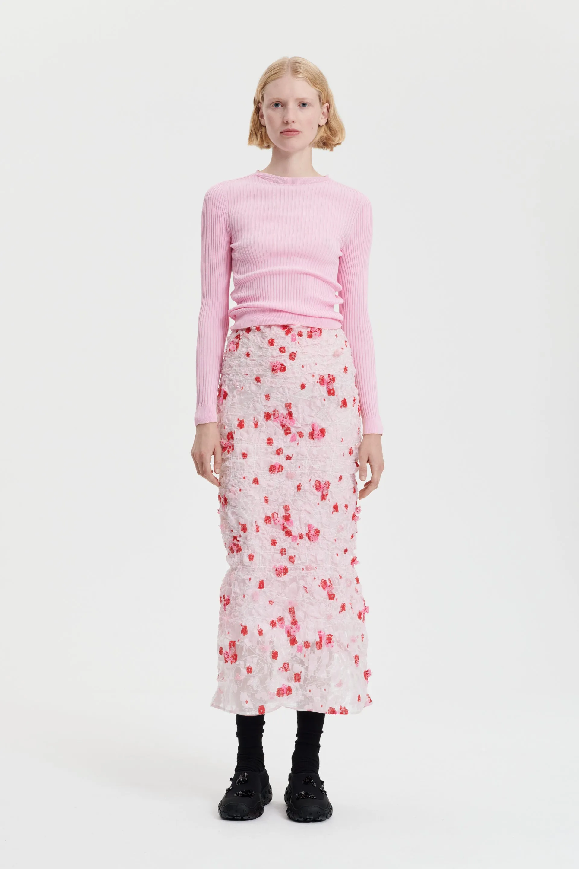 JAYLA | TOP LIGHTWEIGHT KNIT SOFT PINK sold by Cecilie Bahnsen