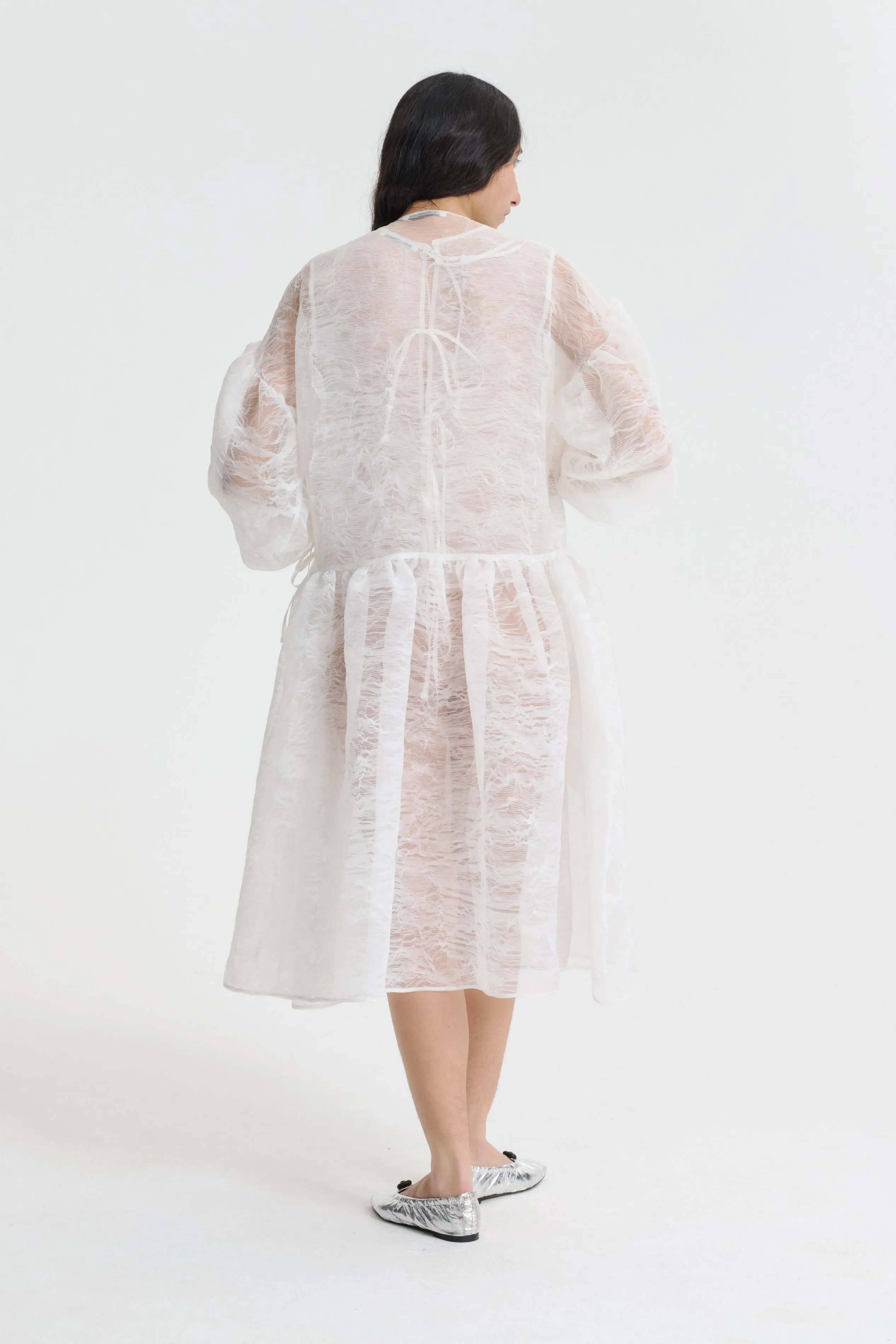 BELLIS | DRESS PLEATED ORGANZA WHITE sold by Cecilie Bahnsen product image thumbnail 2