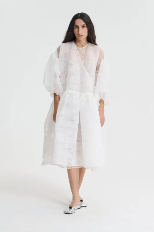 BELLIS | DRESS PLEATED ORGANZA WHITE made by Cecilie Bahnsen