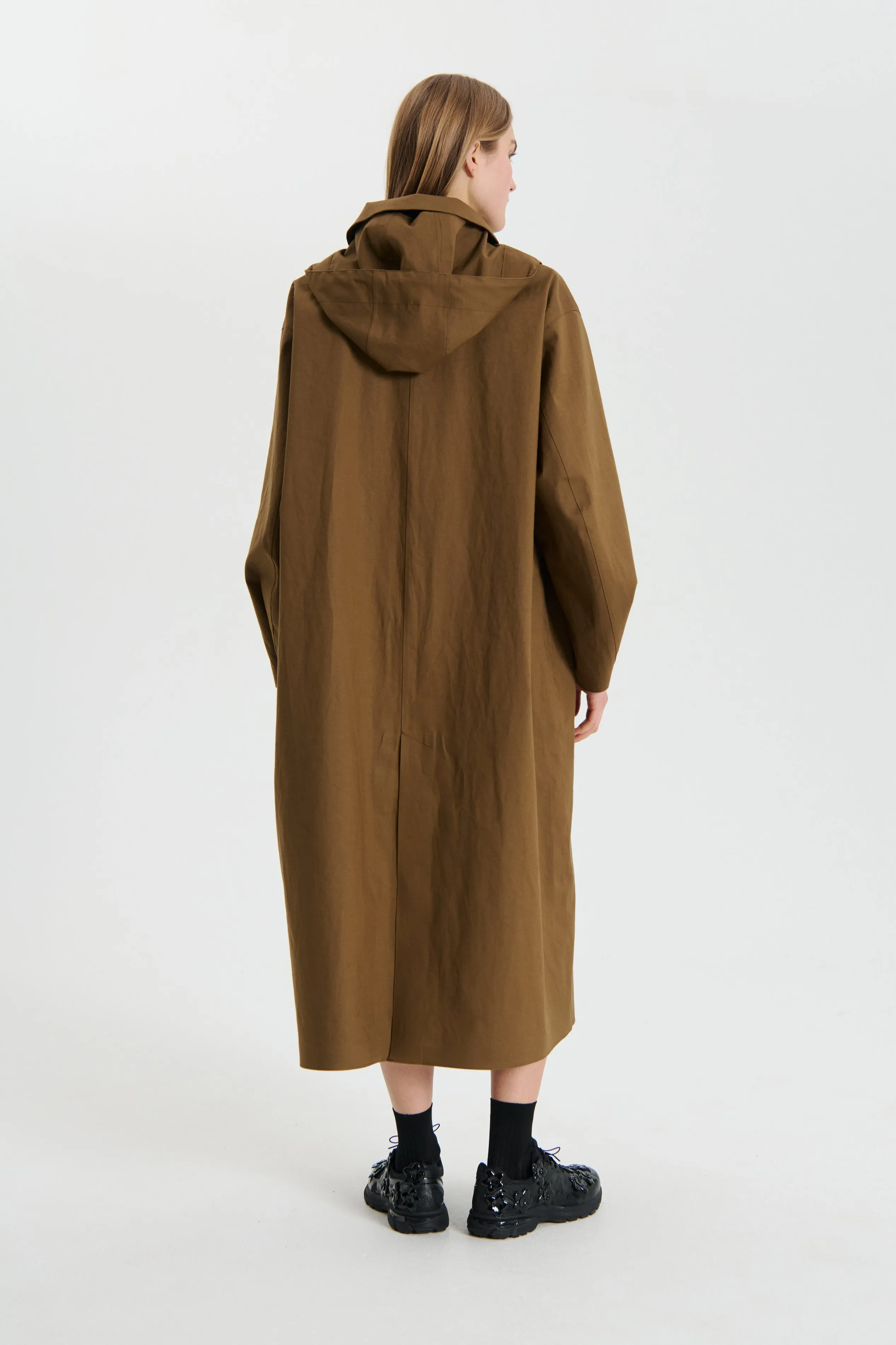 ONID | COAT BONDED COTTON BROWN sold by Cecilie Bahnsen product image thumbnail 2