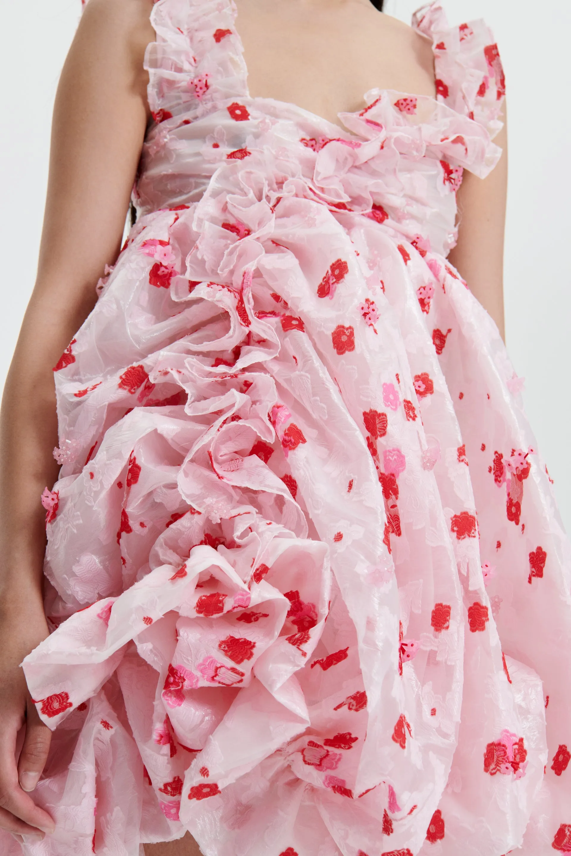 GWEN | DRESS YARROW FIL-COUPÉ CLEAR / LIGHT PINK sold by Cecilie Bahnsen product image thumbnail 3