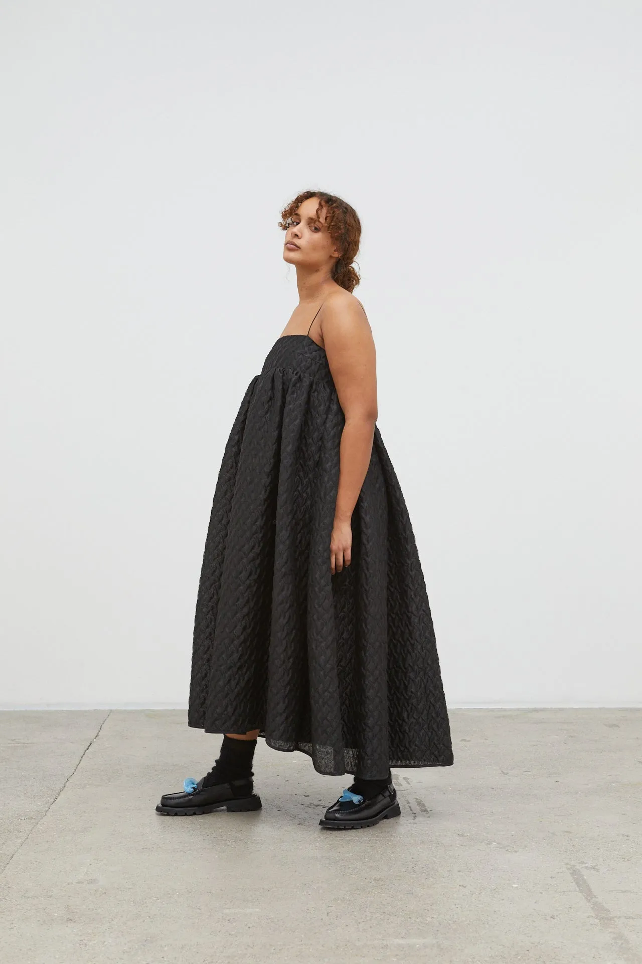 BETH | DRESS LINEN PLISSÉ BLACK sold by Cecilie Bahnsen product image thumbnail 2