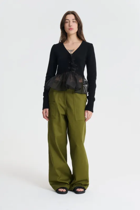 PLOX | CARDIGAN RECYCLED CASHMERE BLACK sold by Cecilie Bahnsen