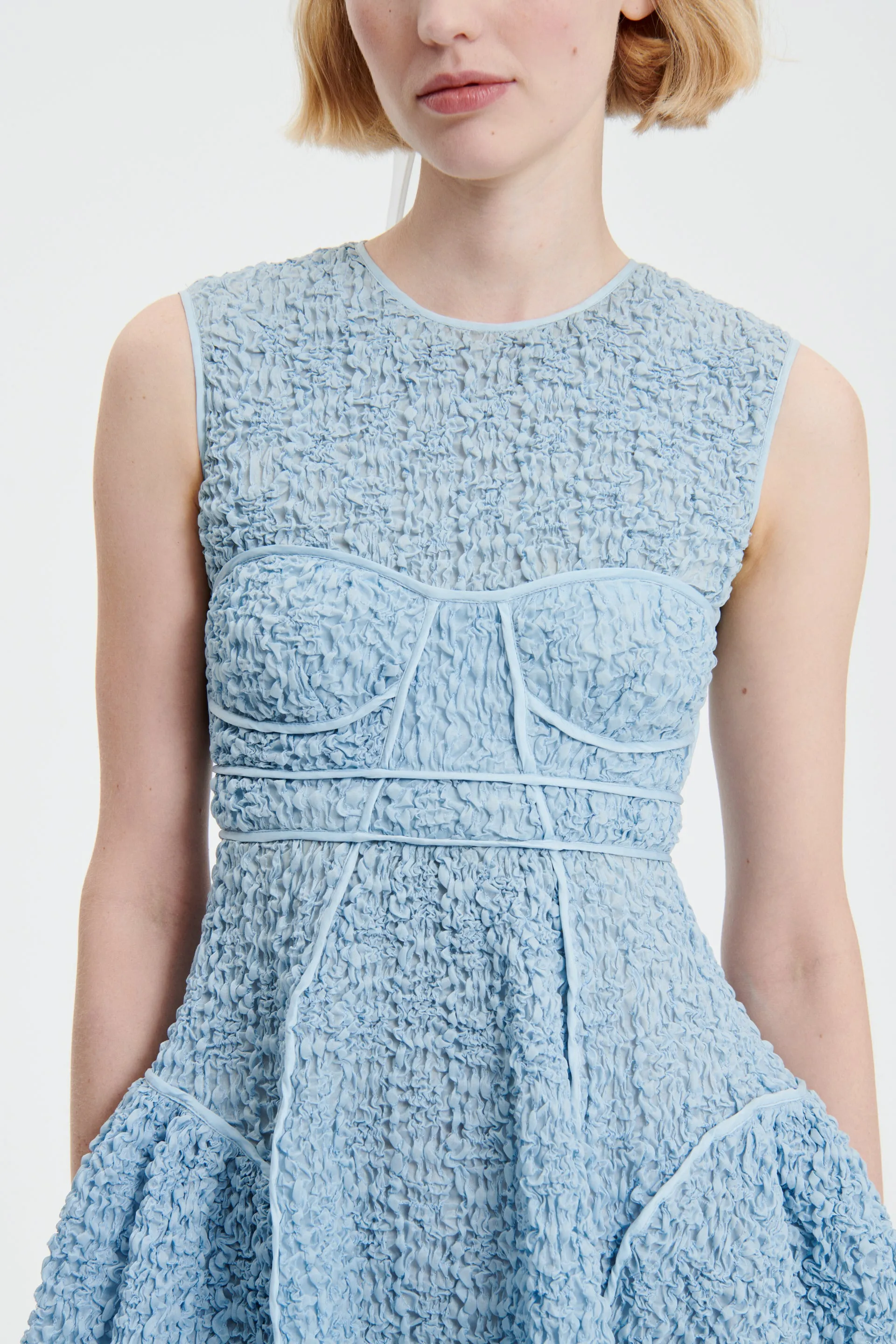 LIA | GOWN SMOCK ORGANDIE MISTY BLUE BRIDAL sold by Cecilie Bahnsen product image thumbnail 2