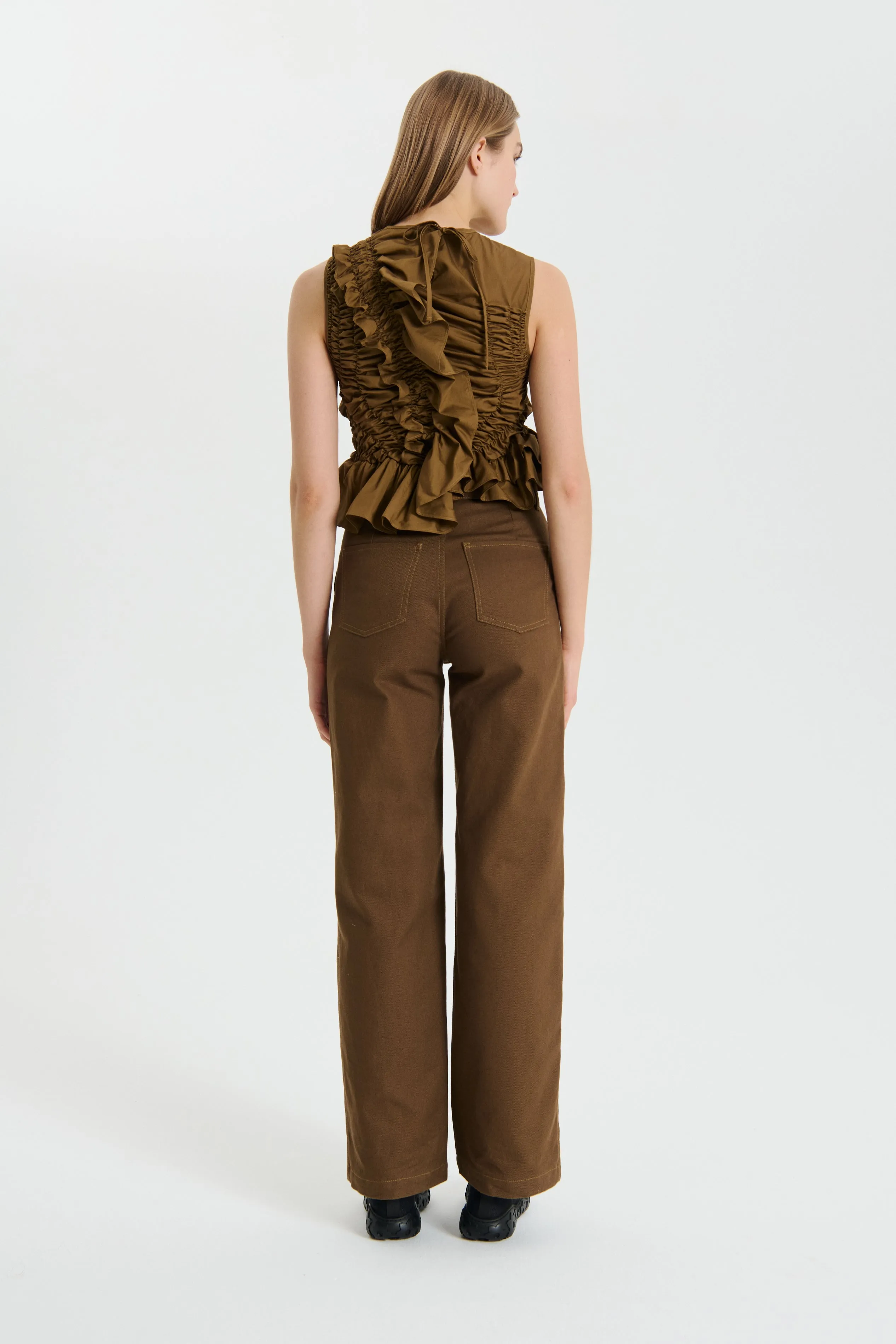 GEO | TOP COTTON LIGHT BROWN sold by Cecilie Bahnsen product image thumbnail 2