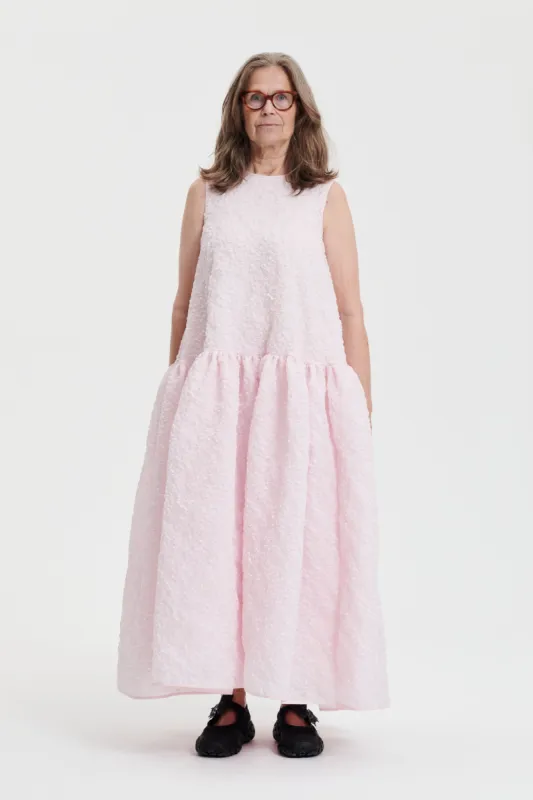 ANNA KARIN | DRESS GRASMERE MATELASSE ROSEWATER sold by Cecilie Bahnsen
