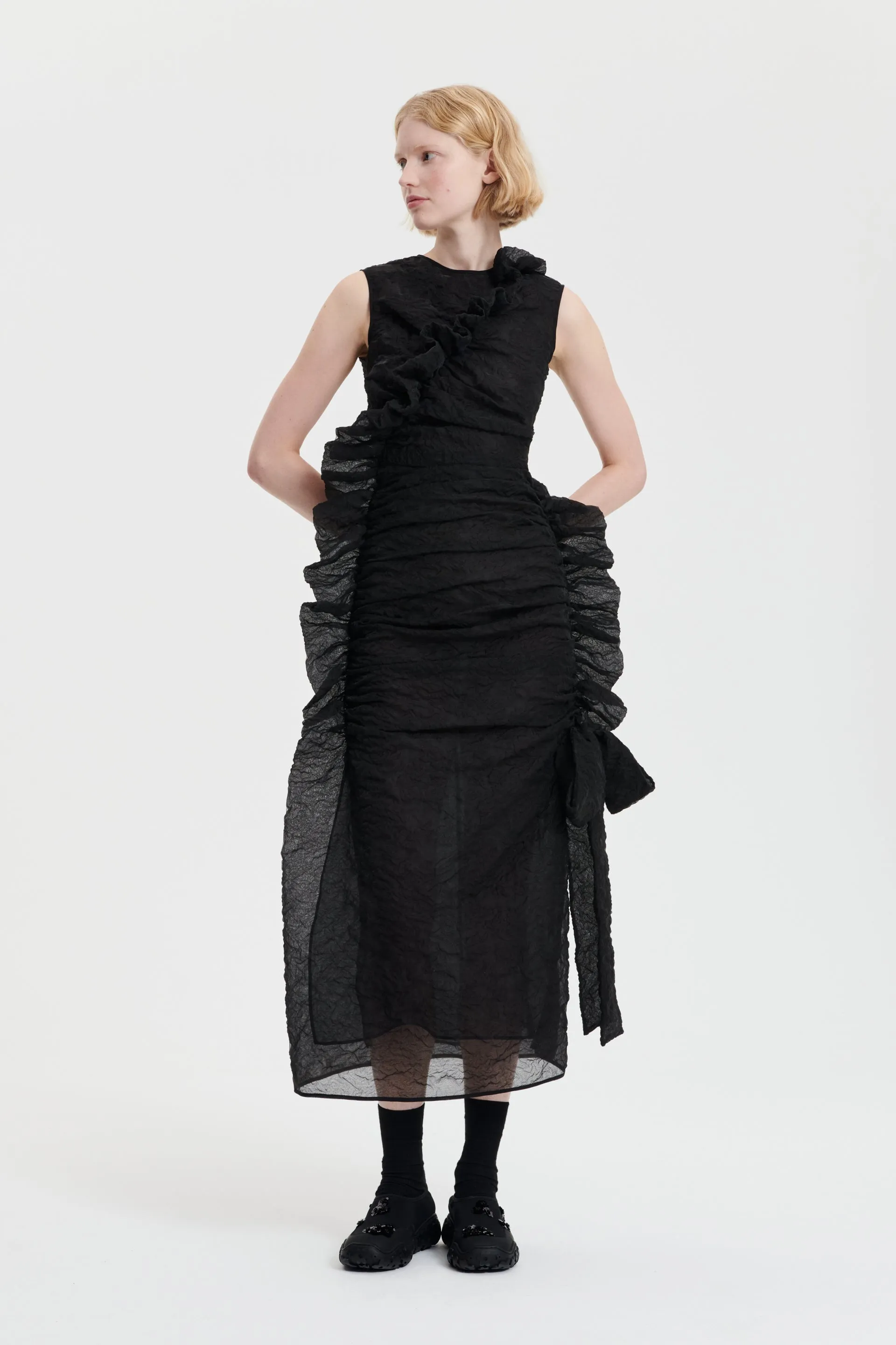 GABRIELLA | DRESS POSY MATELASSÉ BLACK sold by Cecilie Bahnsen product image thumbnail 2