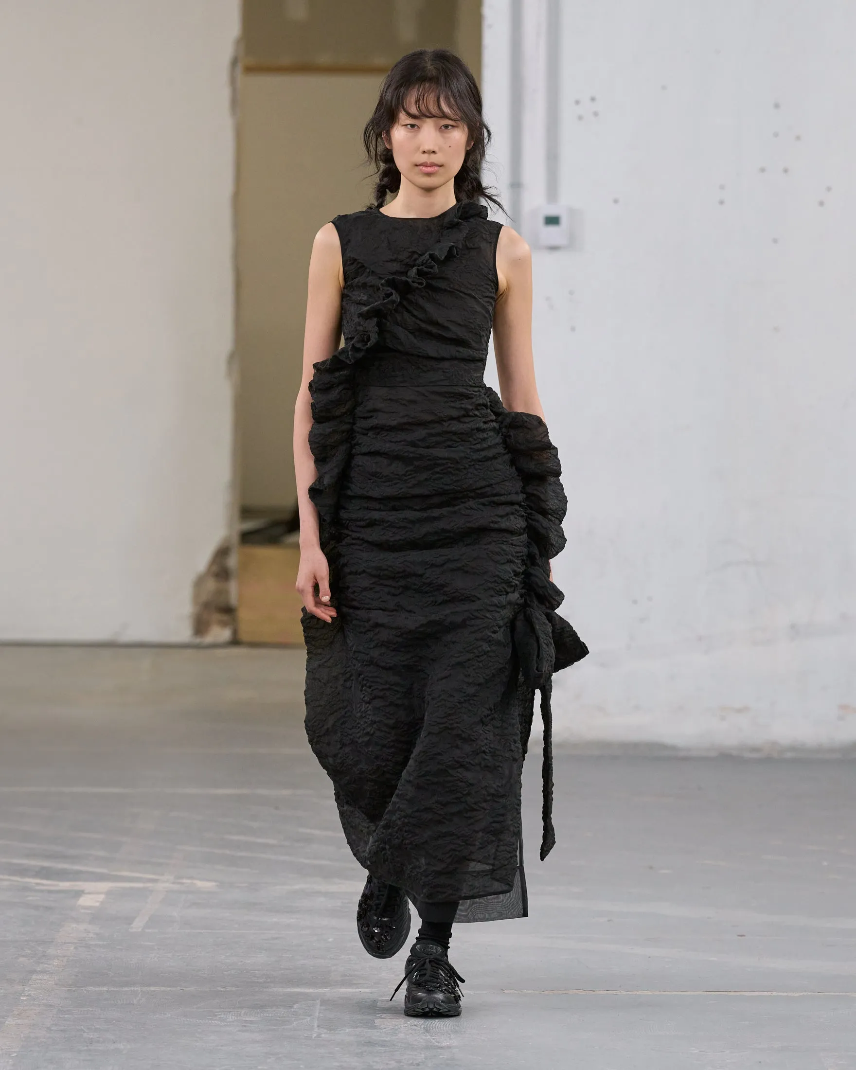 GABRIELLA | DRESS POSY MATELASSÉ BLACK sold by Cecilie Bahnsen
