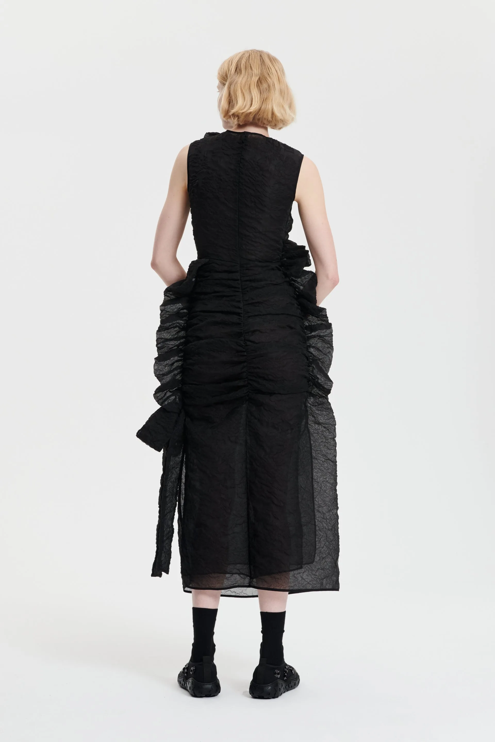 GABRIELLA | DRESS POSY MATELASSÉ BLACK sold by Cecilie Bahnsen product image thumbnail 4