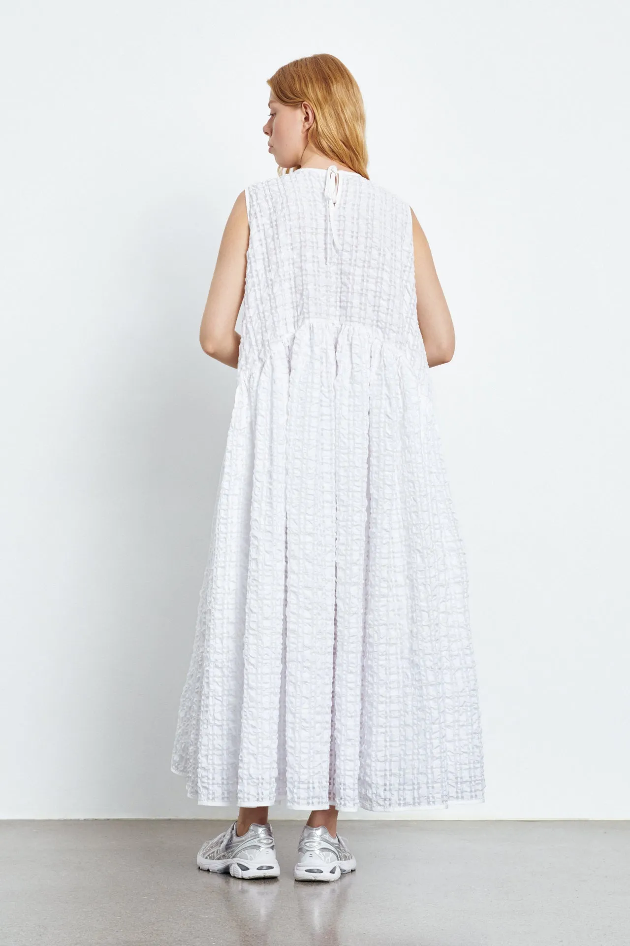 ANNA KARIN | DRESS CHECK SEERSUCKER WHITE sold by Cecilie Bahnsen product image thumbnail 2