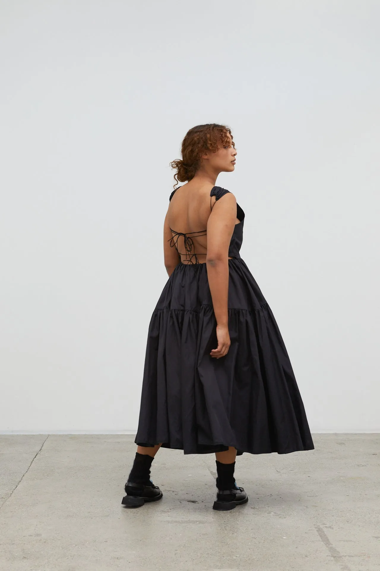 RUTH | GOWN COTTON BLACK sold by Cecilie Bahnsen product image thumbnail 4