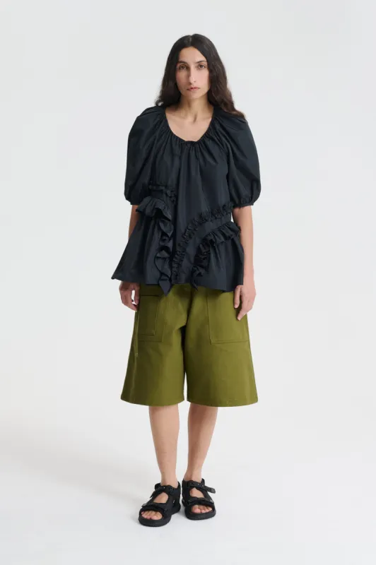 ARABELLA | TOP RECYCLED FAILLE BLACK sold by Cecilie Bahnsen