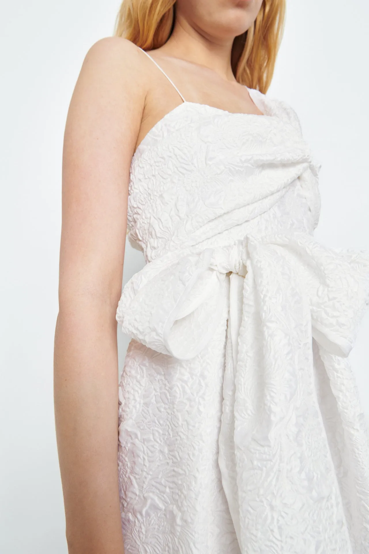 VALENTINA | DRESS BORAGE CLOQUÉ WHITE sold by Cecilie Bahnsen product image thumbnail 3