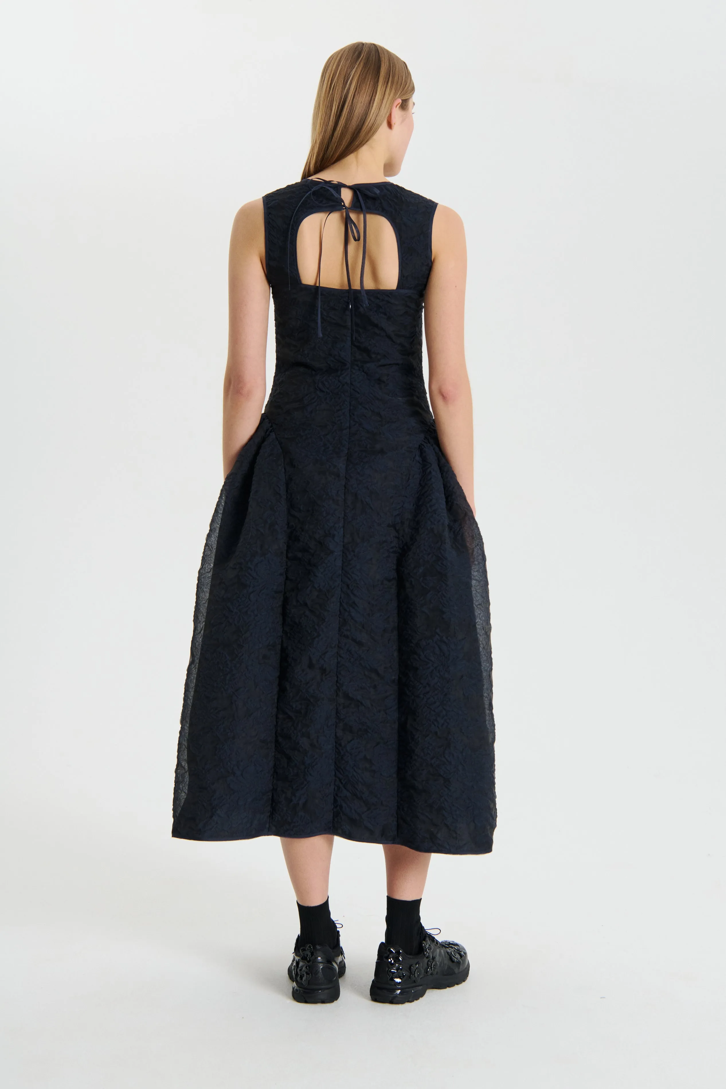 GINE | DRESS POSY MATELASSÉ NAVY sold by Cecilie Bahnsen product image thumbnail 2