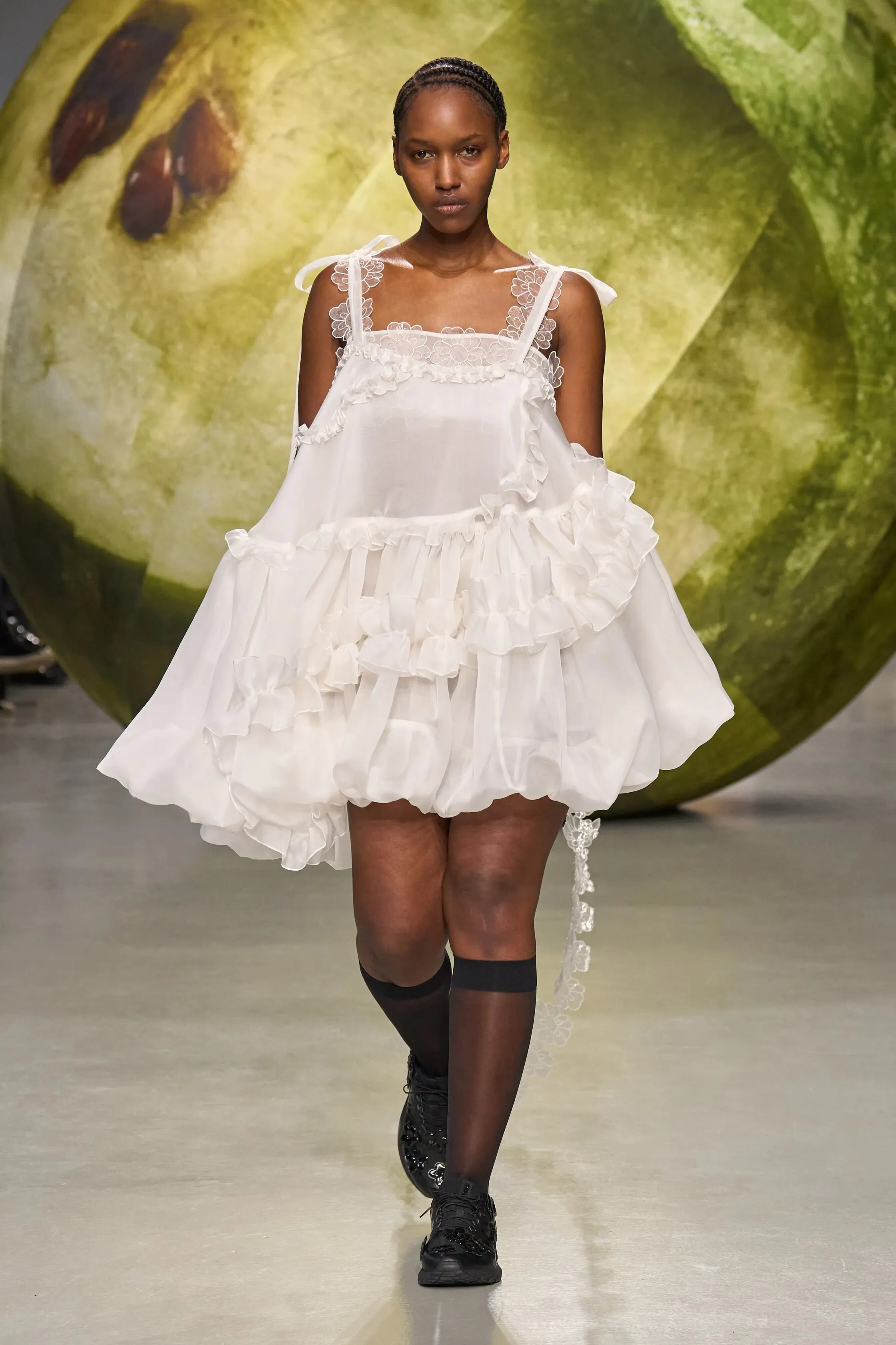 CRISTINA | DRESS SATIN ORGANZA WHITE sold by Cecilie Bahnsen