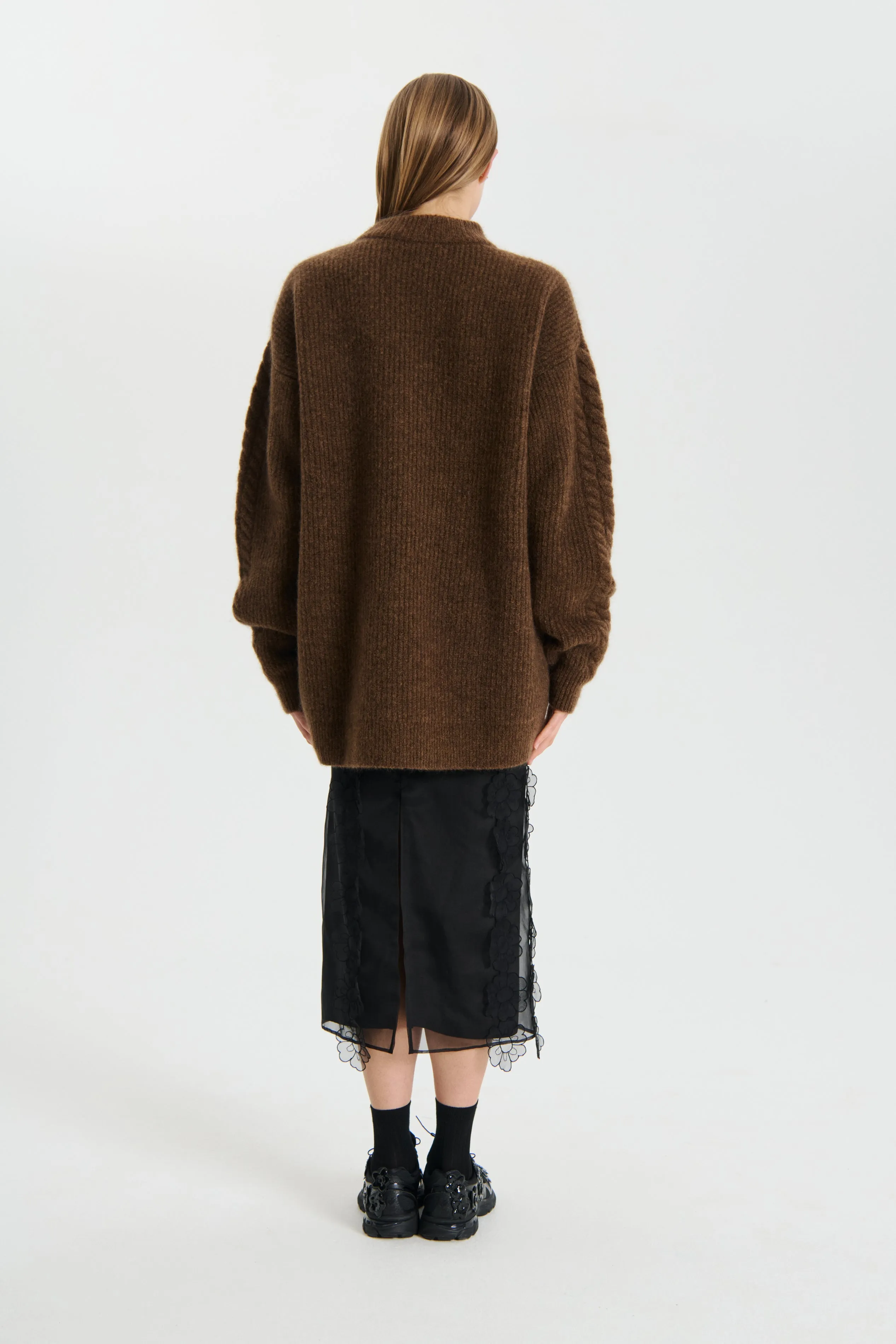 ANETTE | JUMPER TEXTURED MOHAIR FALL BROWN sold by Cecilie Bahnsen product image thumbnail 2