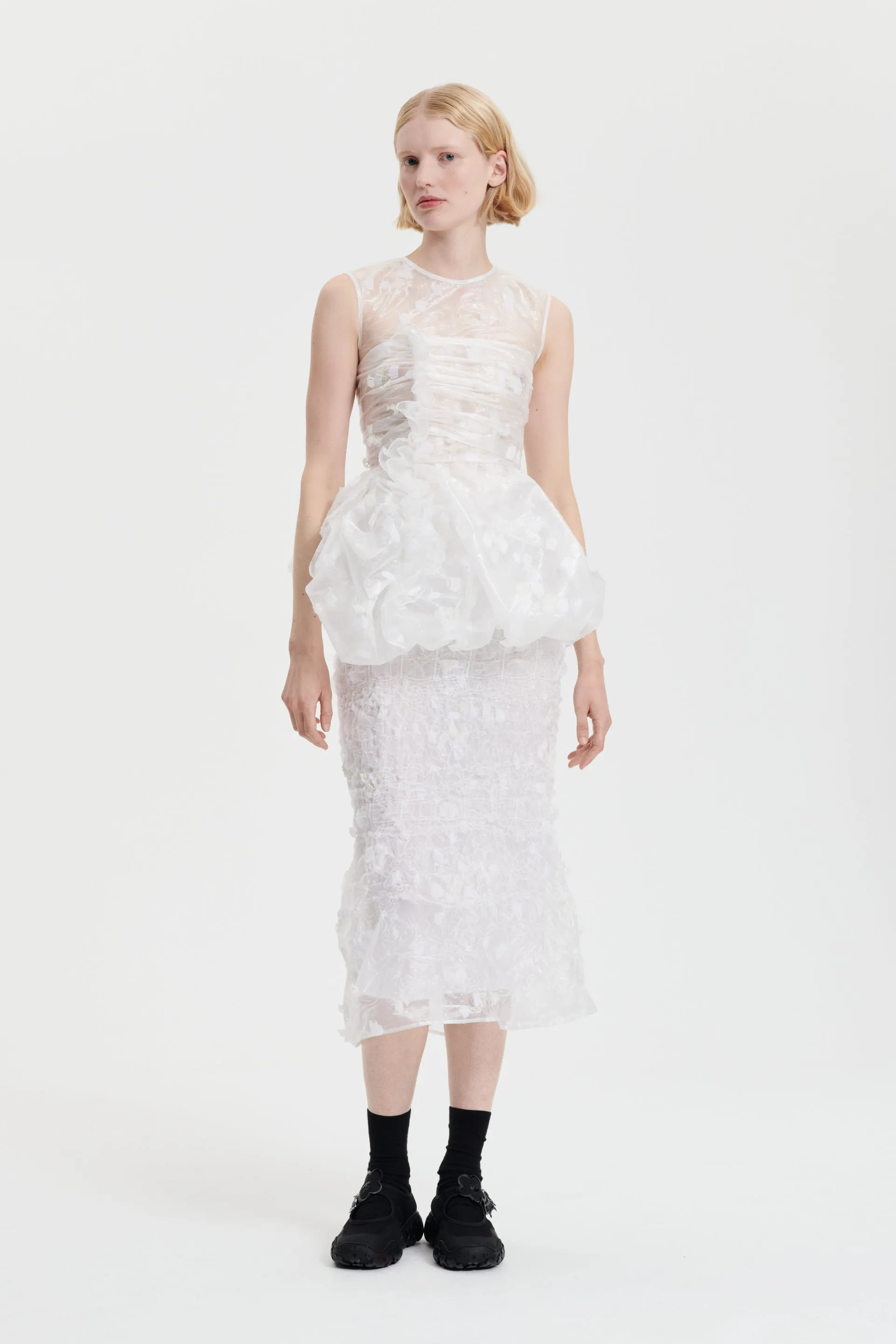 GIANNA | TOP YARROW FIL-COUP… CLEAR / WHITE sold by Cecilie Bahnsen product image thumbnail 2