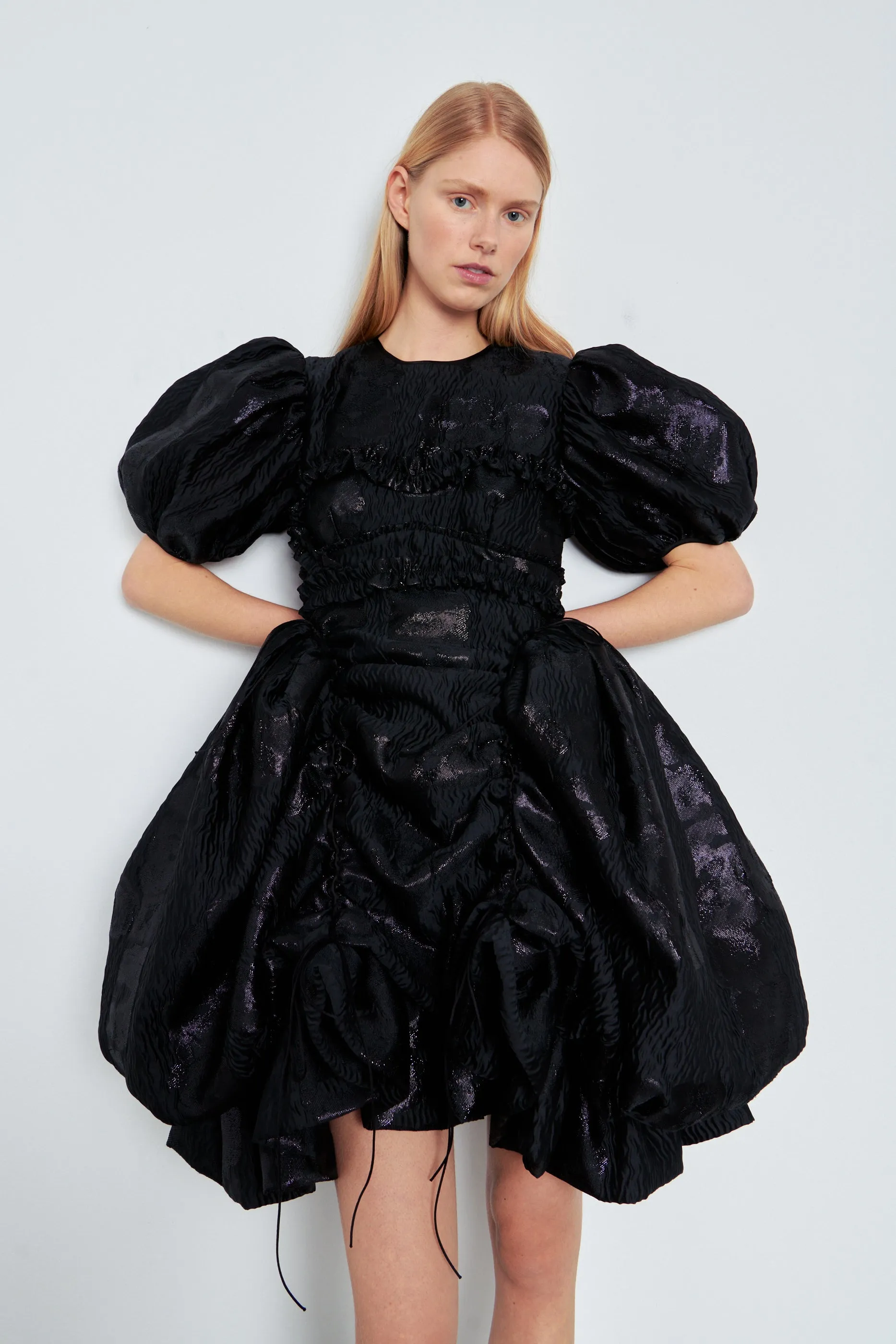 UNION | DRESS DERWENT MATELASSÉ BLACK sold by Cecilie Bahnsen