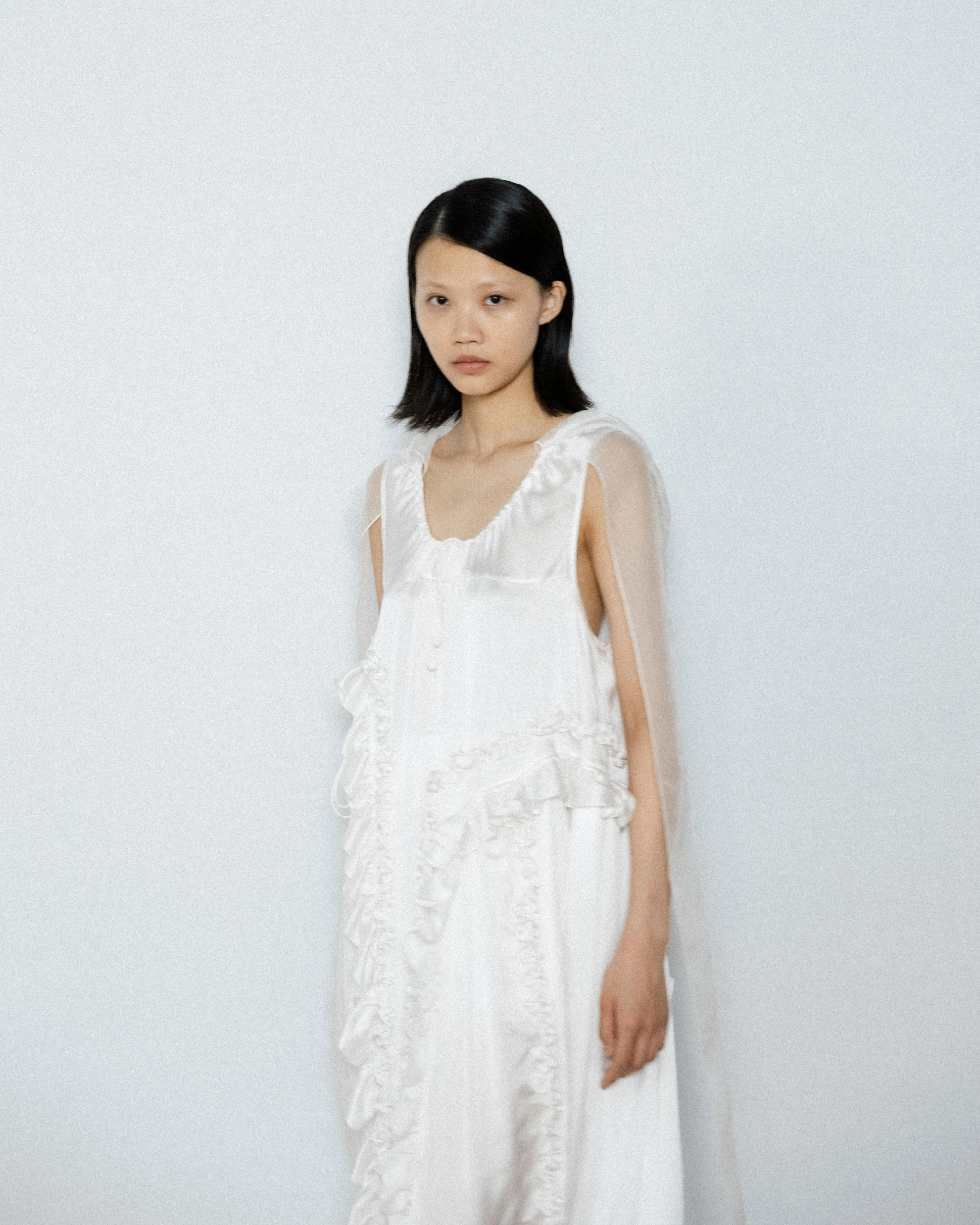 OPAL | DRESS SILK SATIN WHITE sold by Cecilie Bahnsen product image thumbnail 2