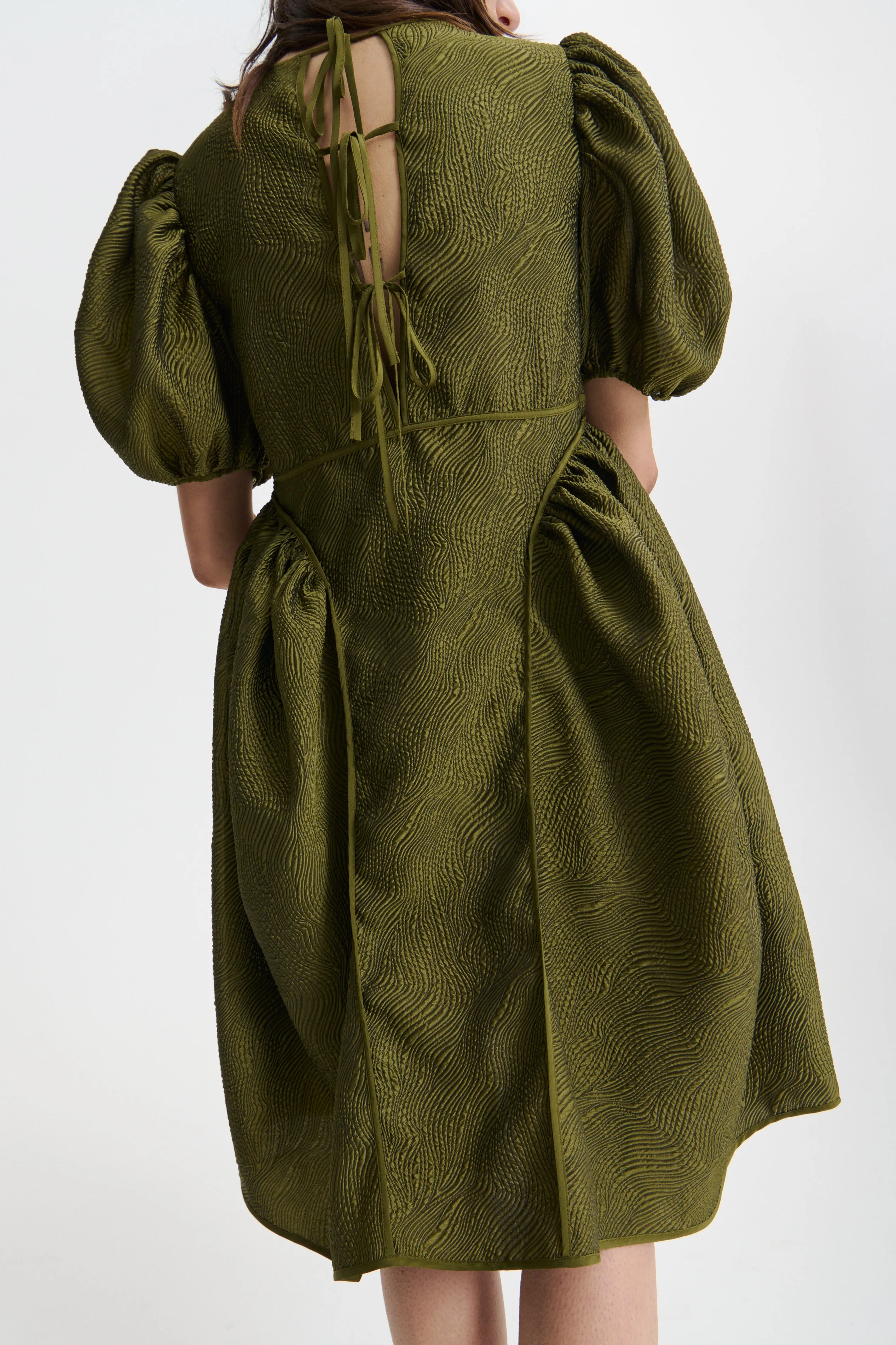 FONDA | DRESS KAZE MATELASSÉ OLIVE sold by Cecilie Bahnsen product image thumbnail 3
