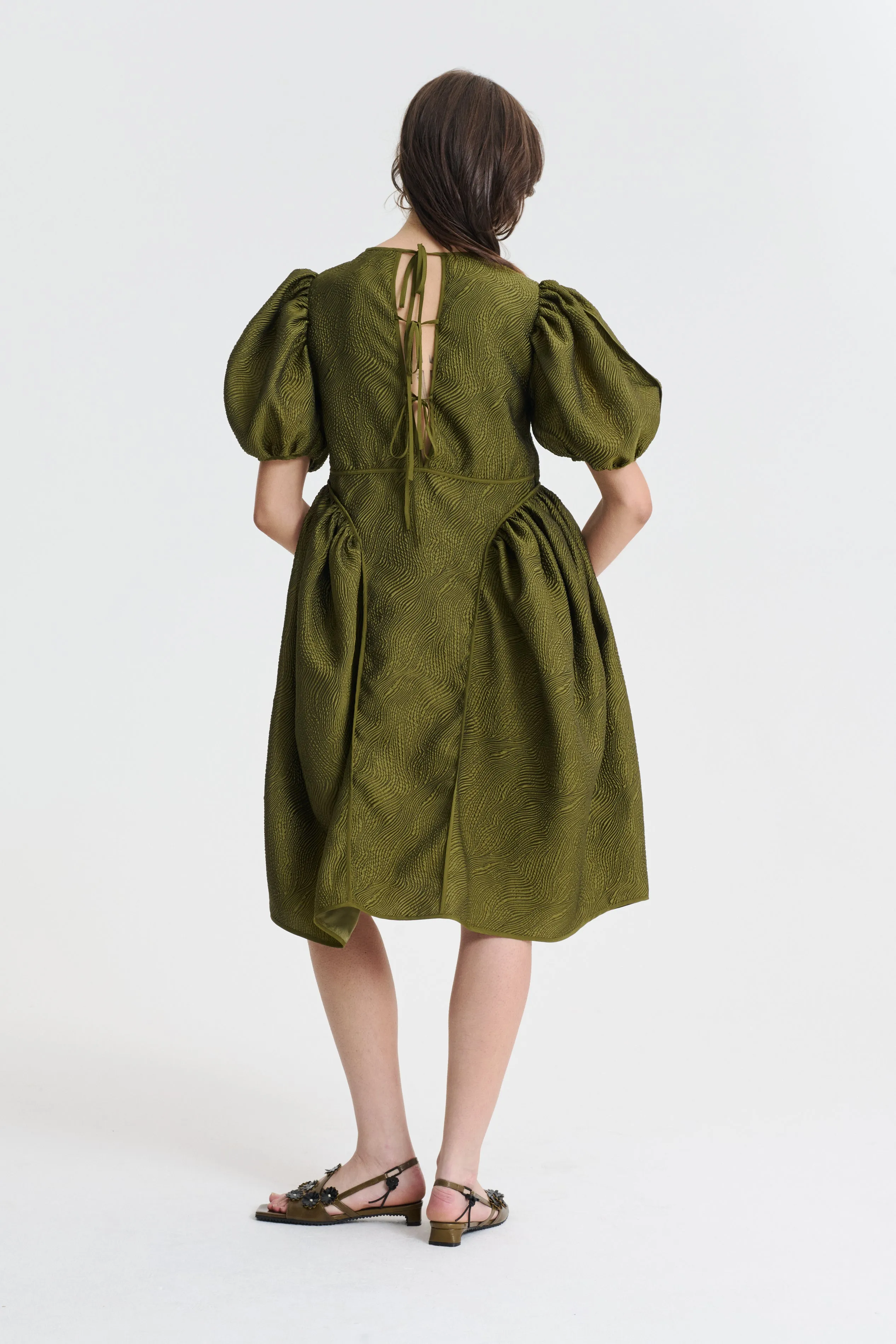 FONDA | DRESS KAZE MATELASSÉ OLIVE sold by Cecilie Bahnsen product image thumbnail 2