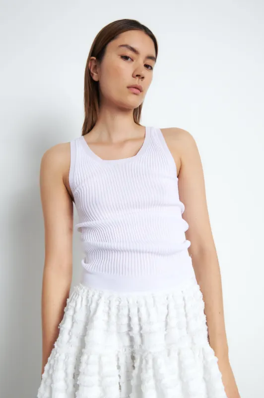 JOSIE | TANK TOP COTTON BLEND WHITE made by Cecilie Bahnsen