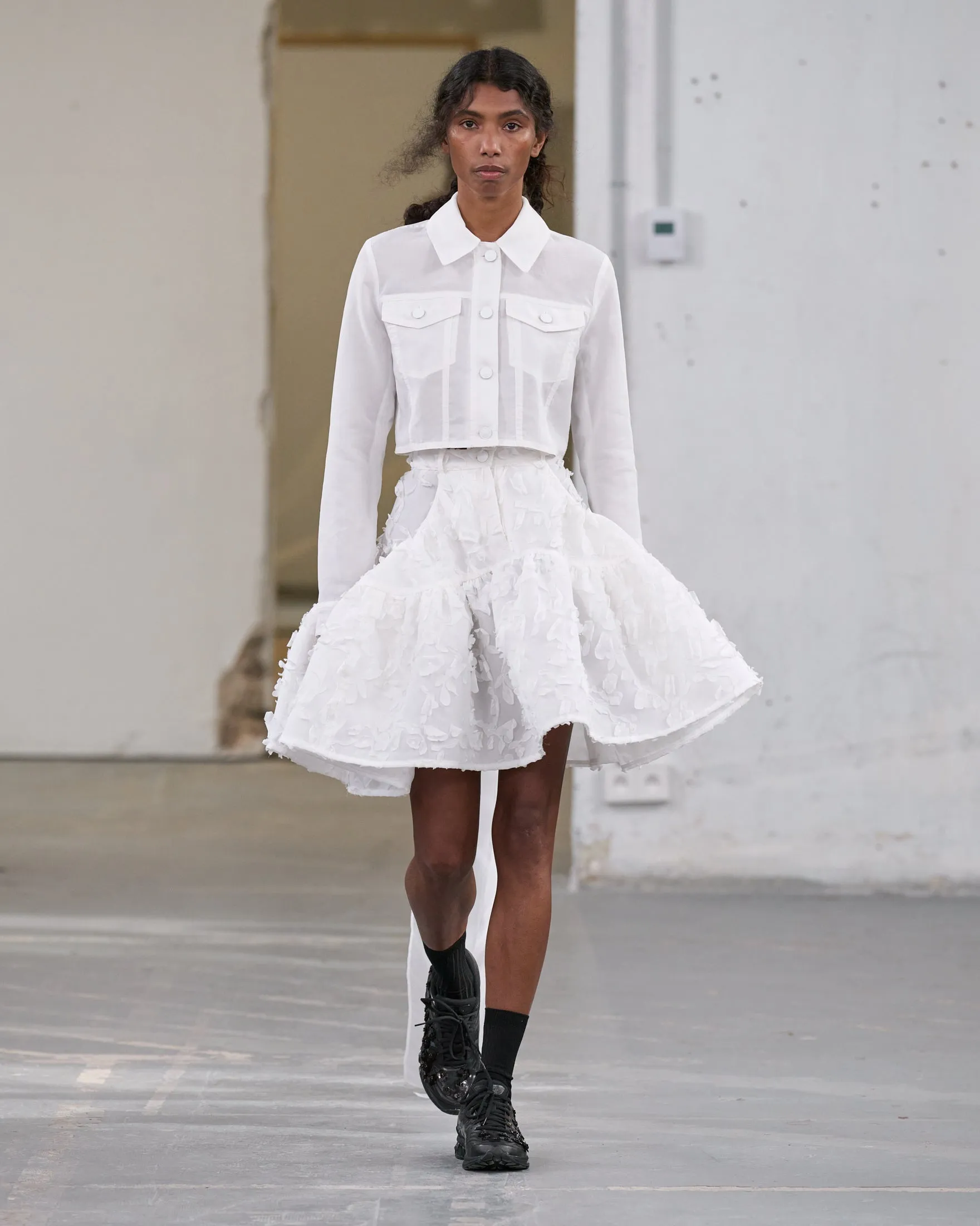 GLORIA | SKIRT VIOLA EMBROIDERY WHITE BRIDAL sold by Cecilie Bahnsen